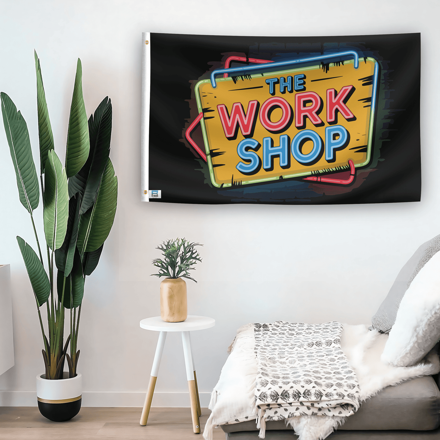 The Work Shop Garage Flag