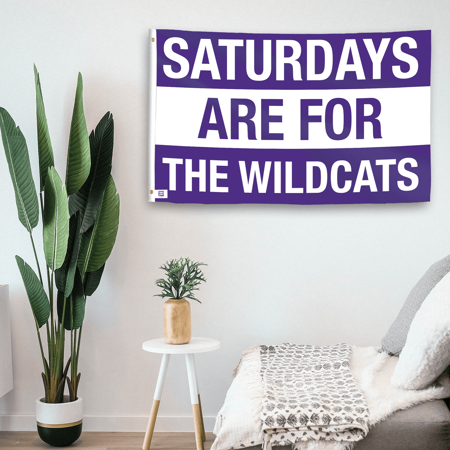 Saturdays Are for the Wildcats Northwestern Flag