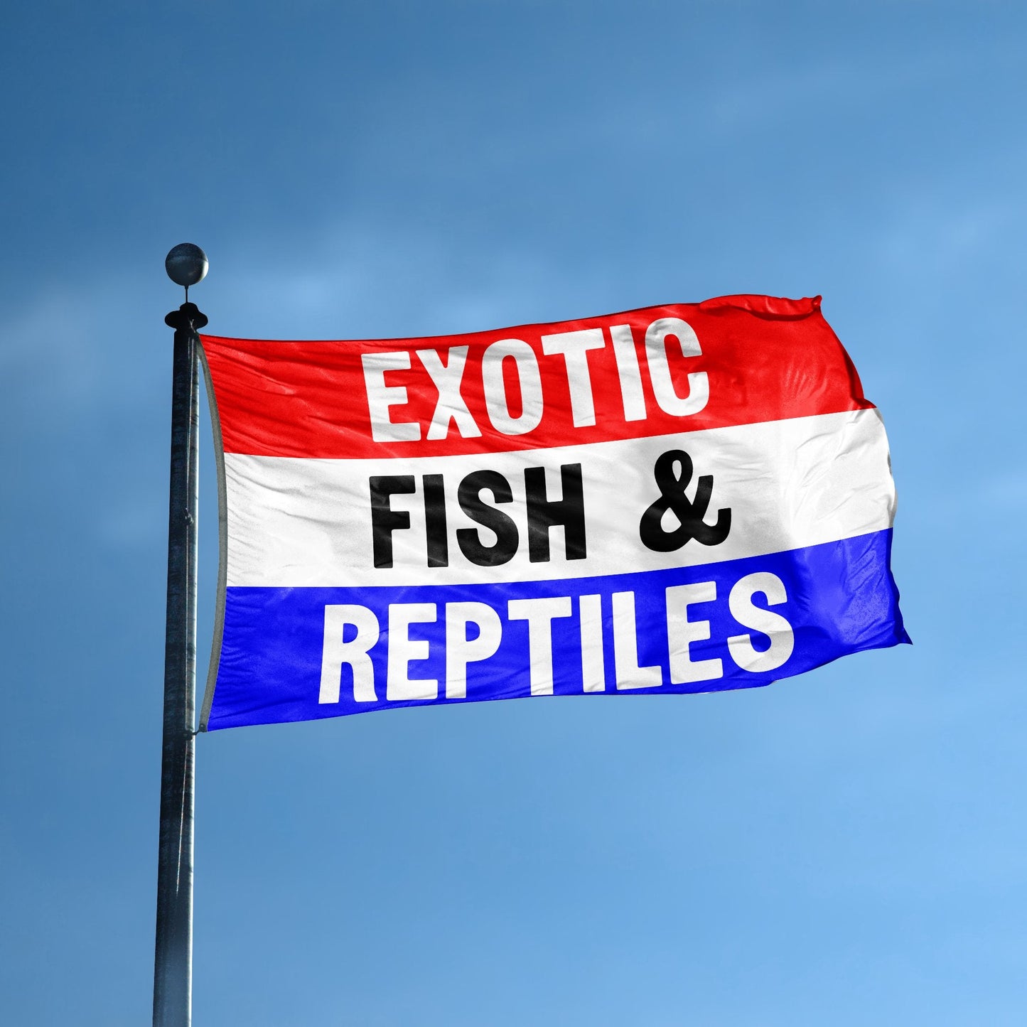 Exotic Fish & Reptiles Business Flag