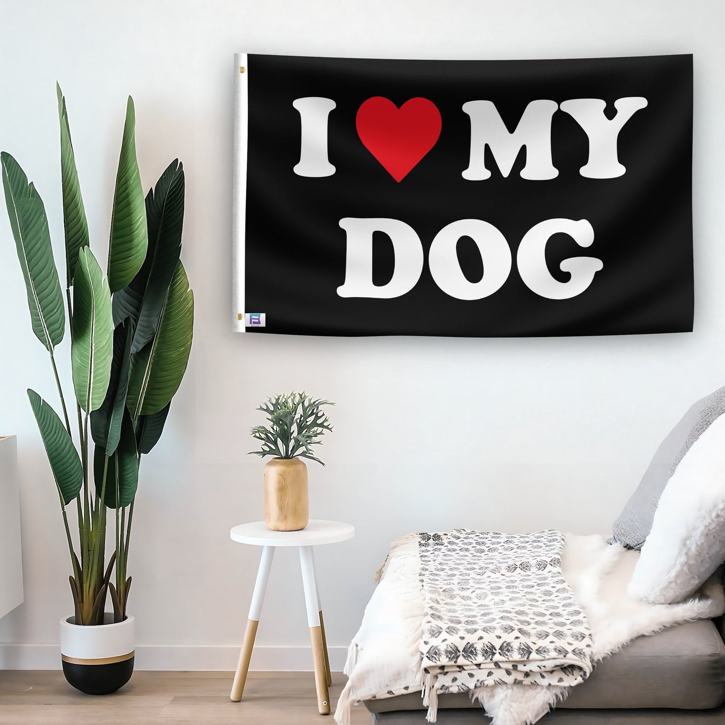 I Love My Dog Flag