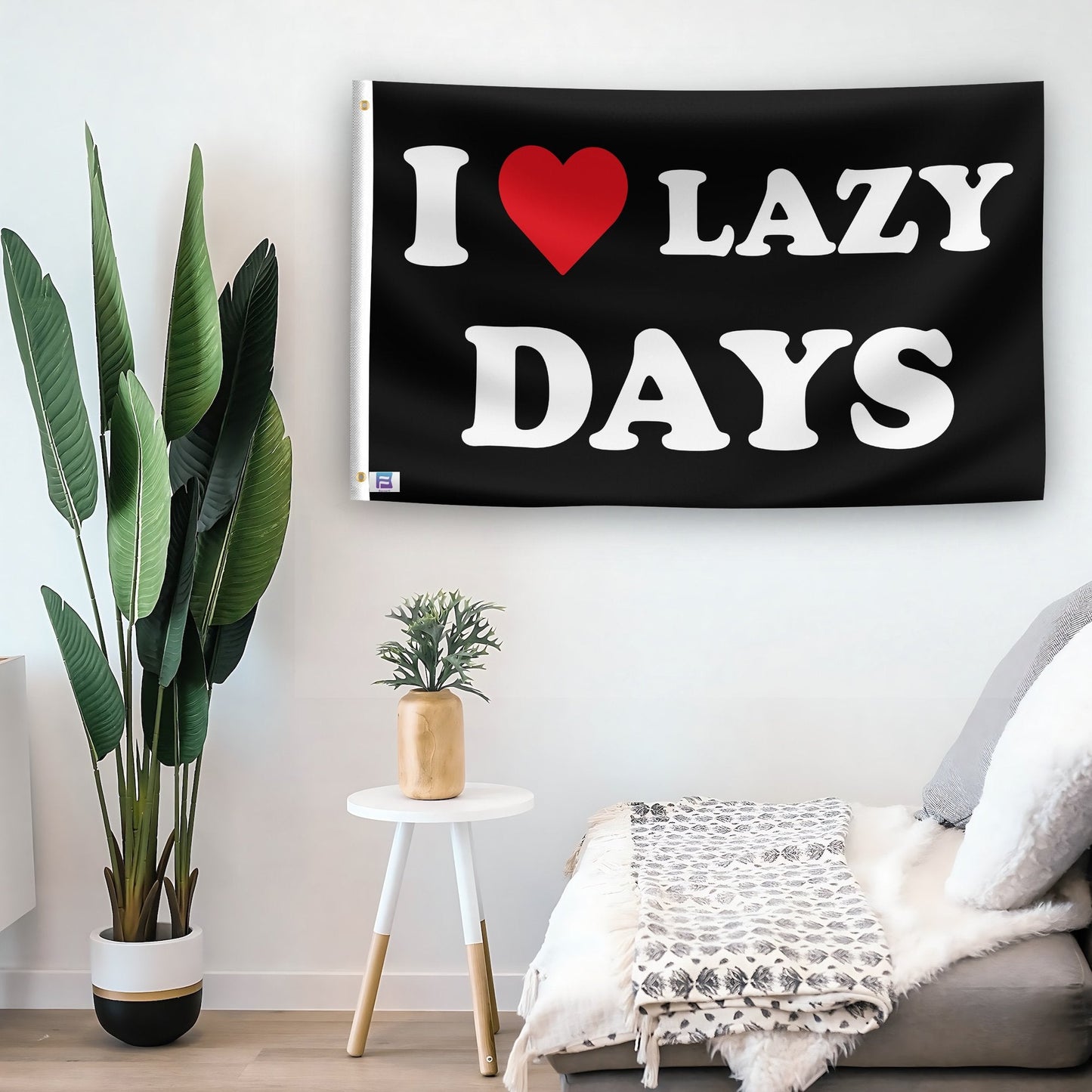 I Love Lazy Days Flag