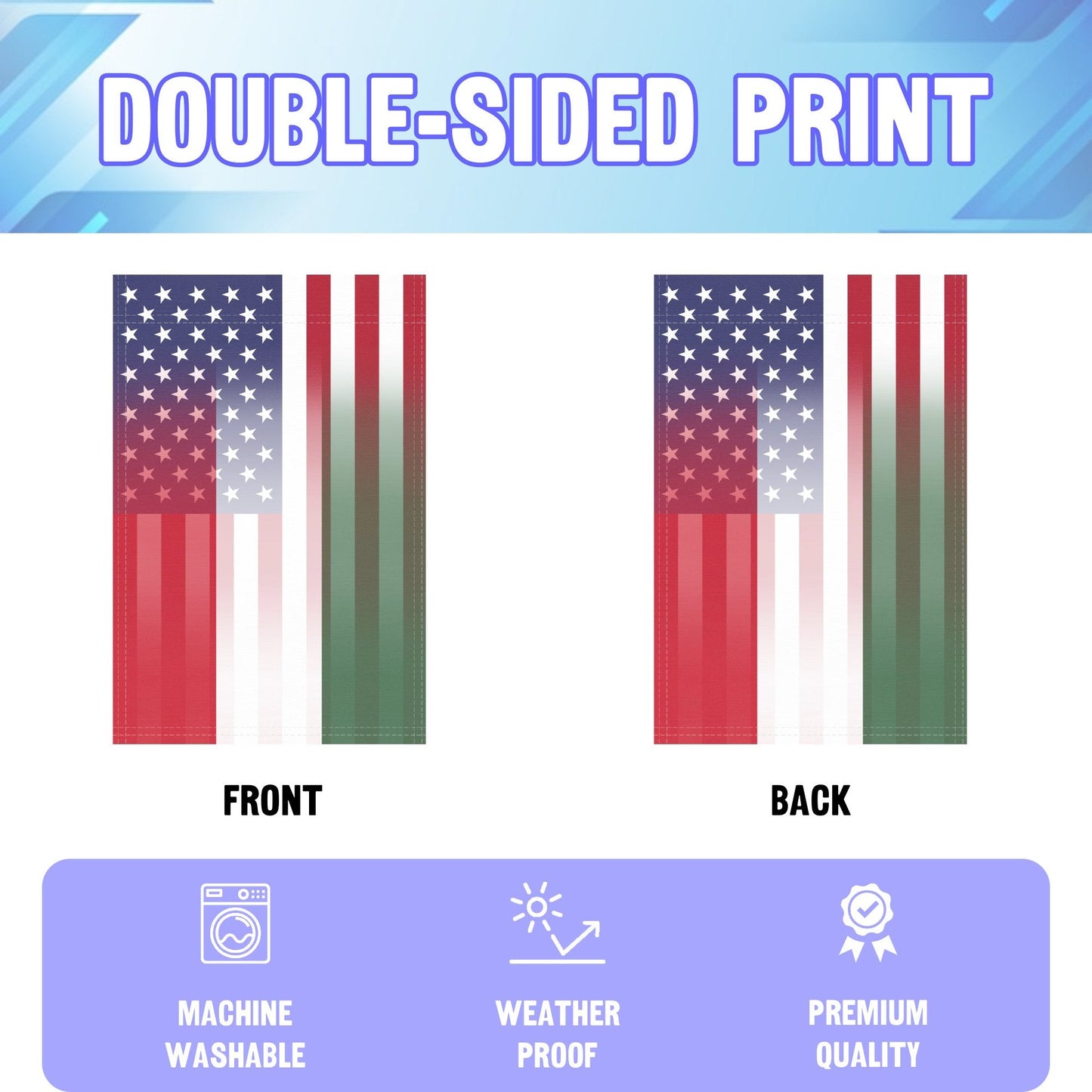 Hungarian American Garden Flag