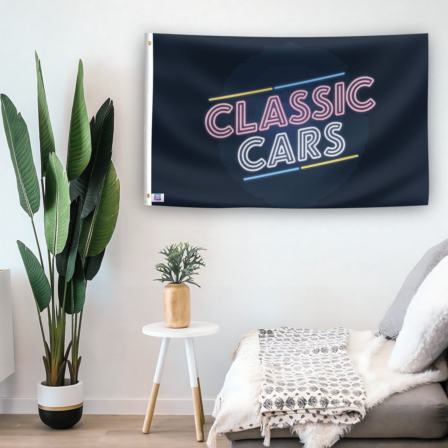 Classic Cars Garage Flag