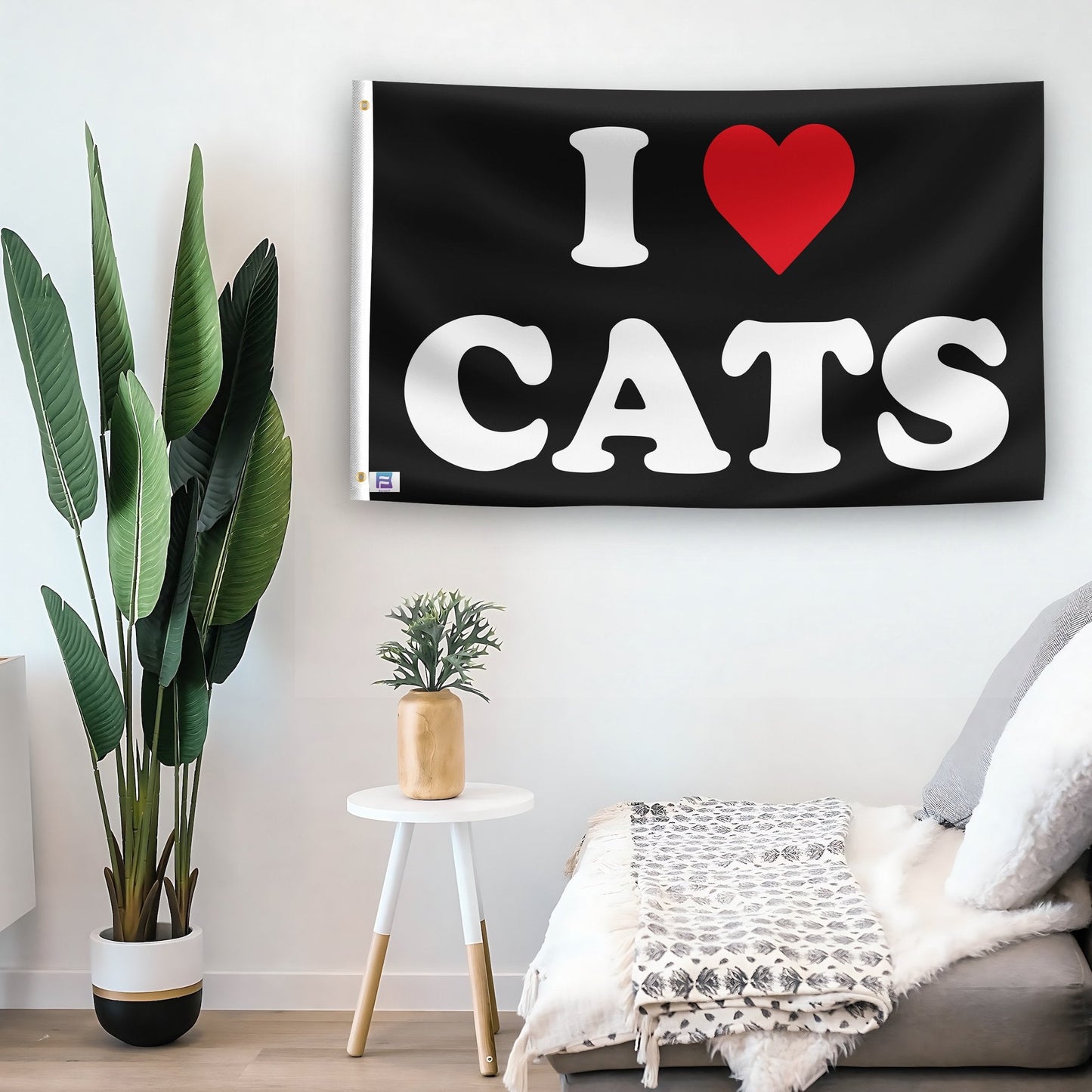 I Love Cats Flag