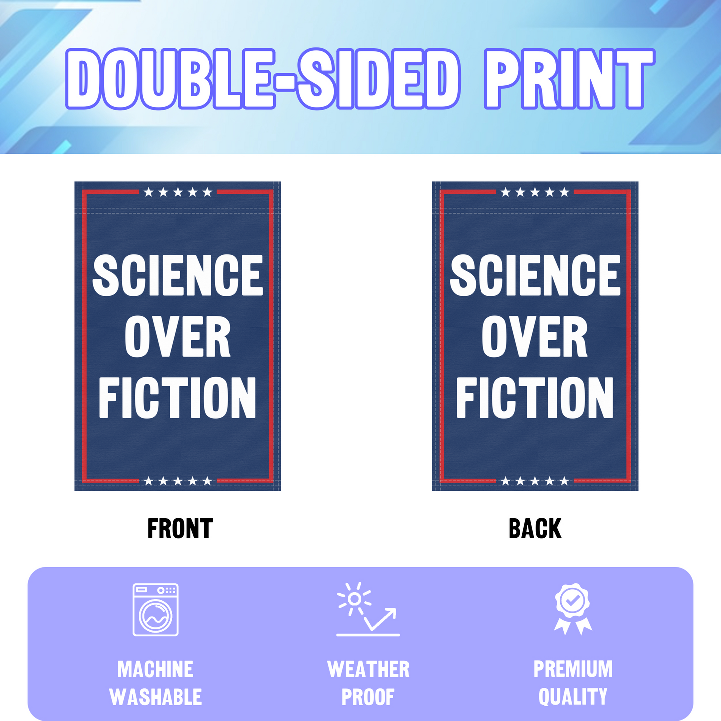 Science Over Fiction Garden Flag