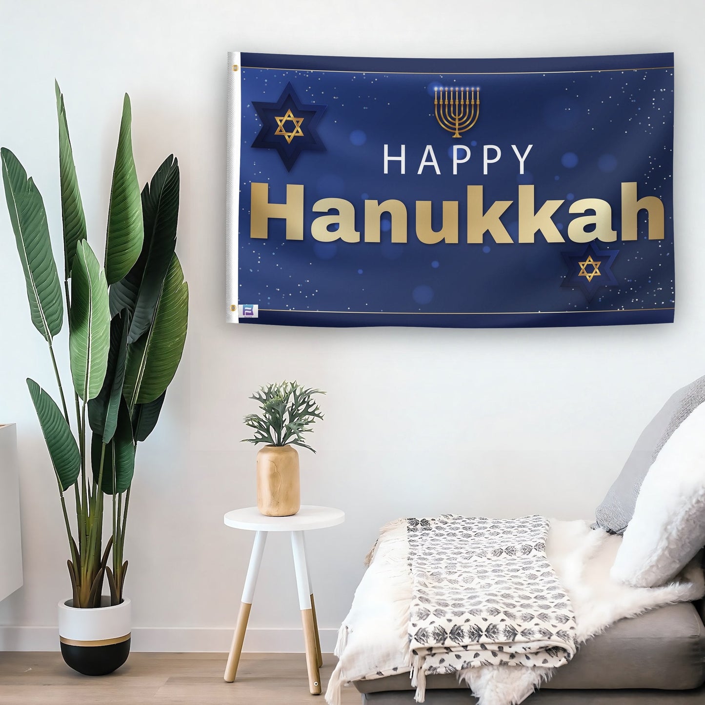 Happy Hanukkah Flag