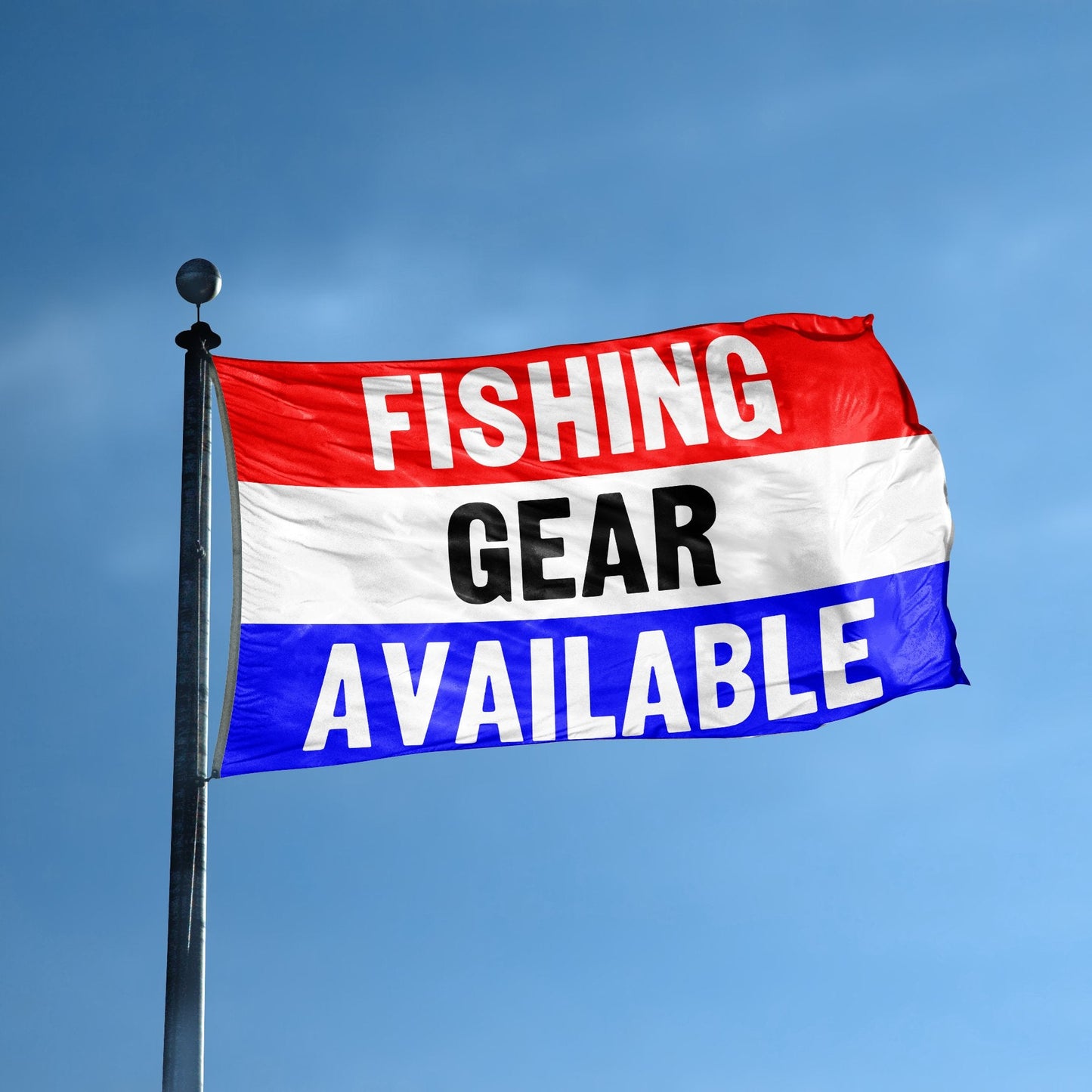 Fishing Gear Available Business Flag