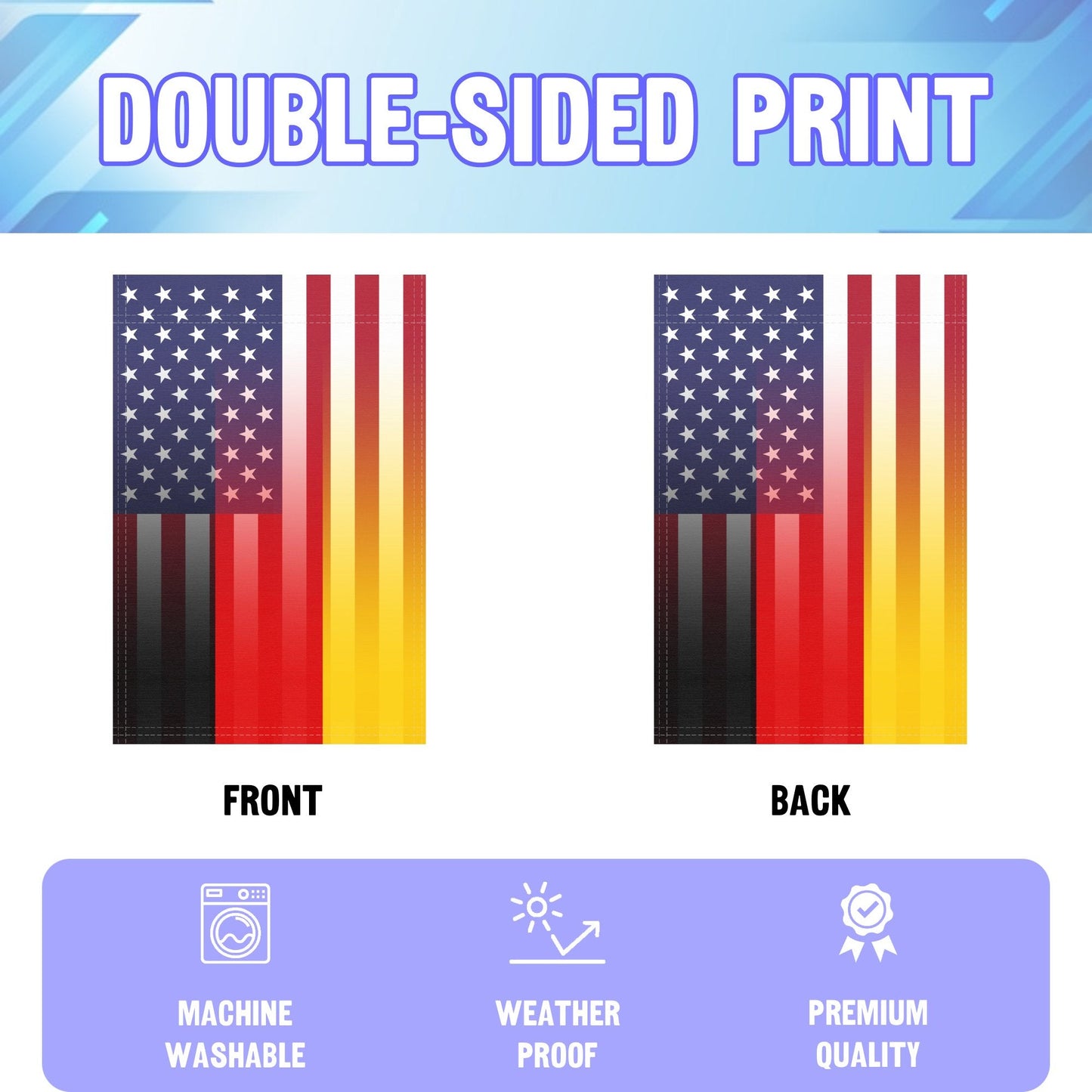 German American Garden Flag
