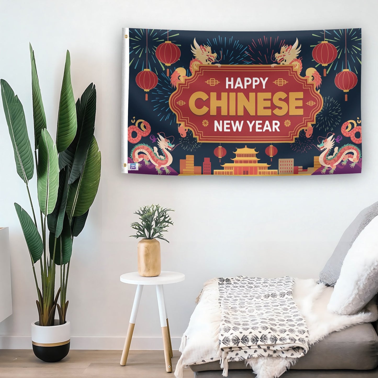 Happy Chinese New Year Flag