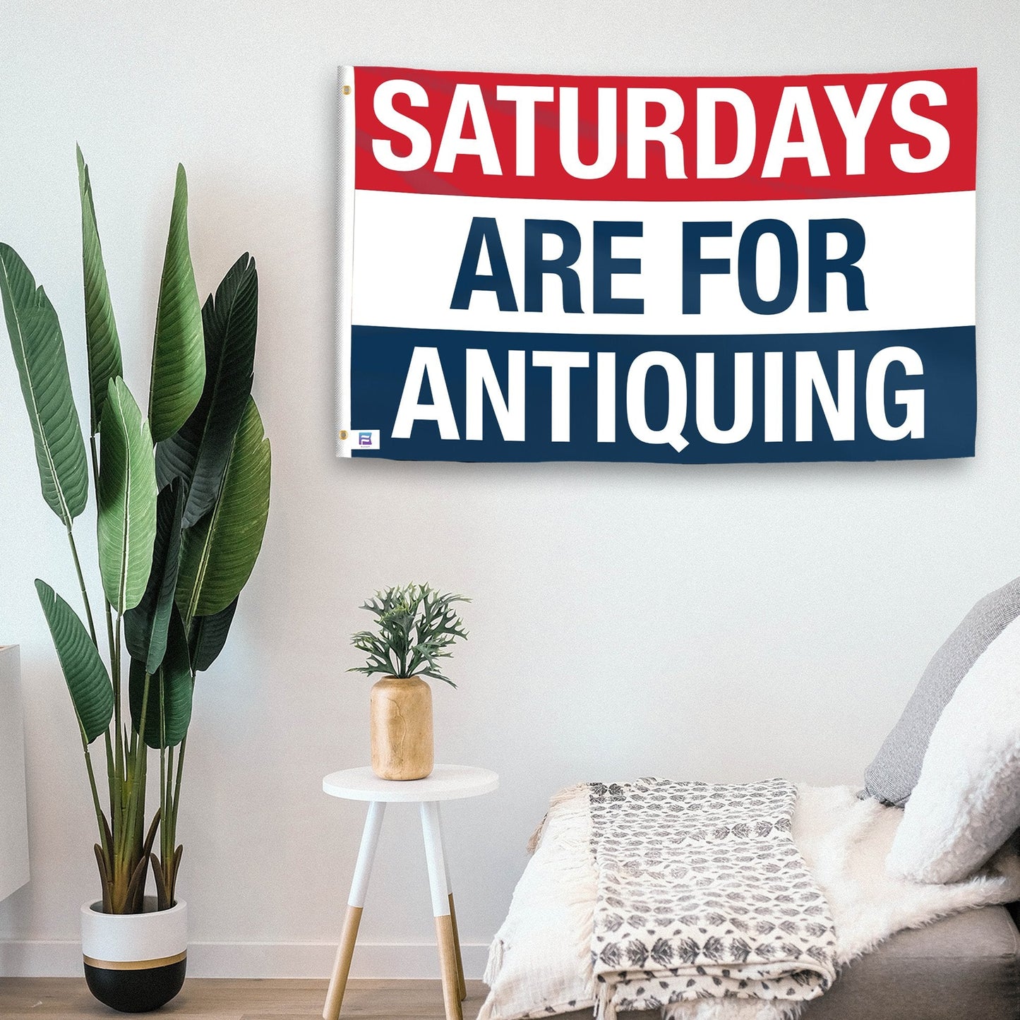 Saturdays Are for Antiquing Flag