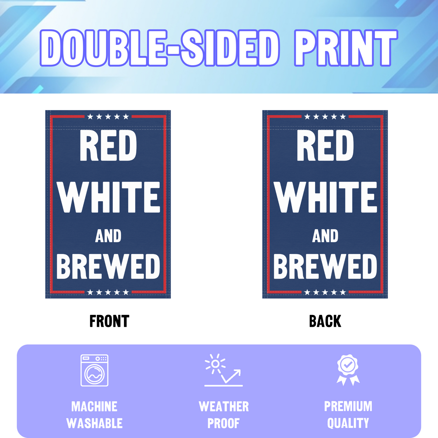 Red White And Brewed Garden Flag
