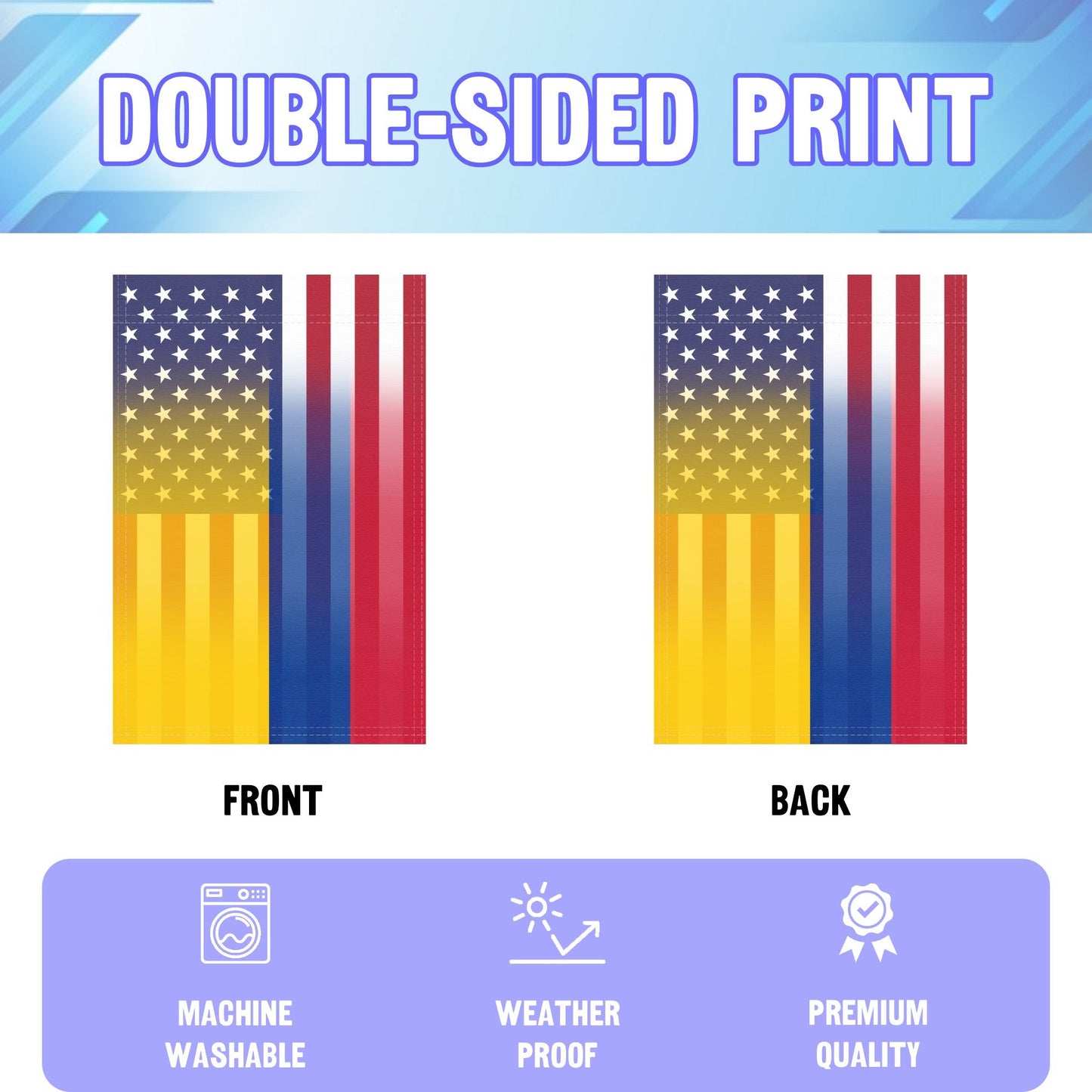 Colombian American Garden Flag