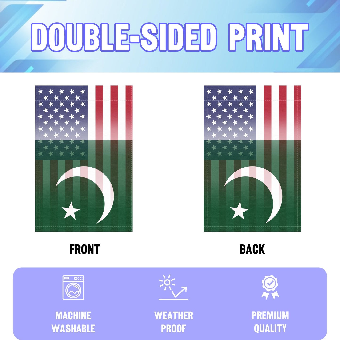 Pakistani American Garden Flag