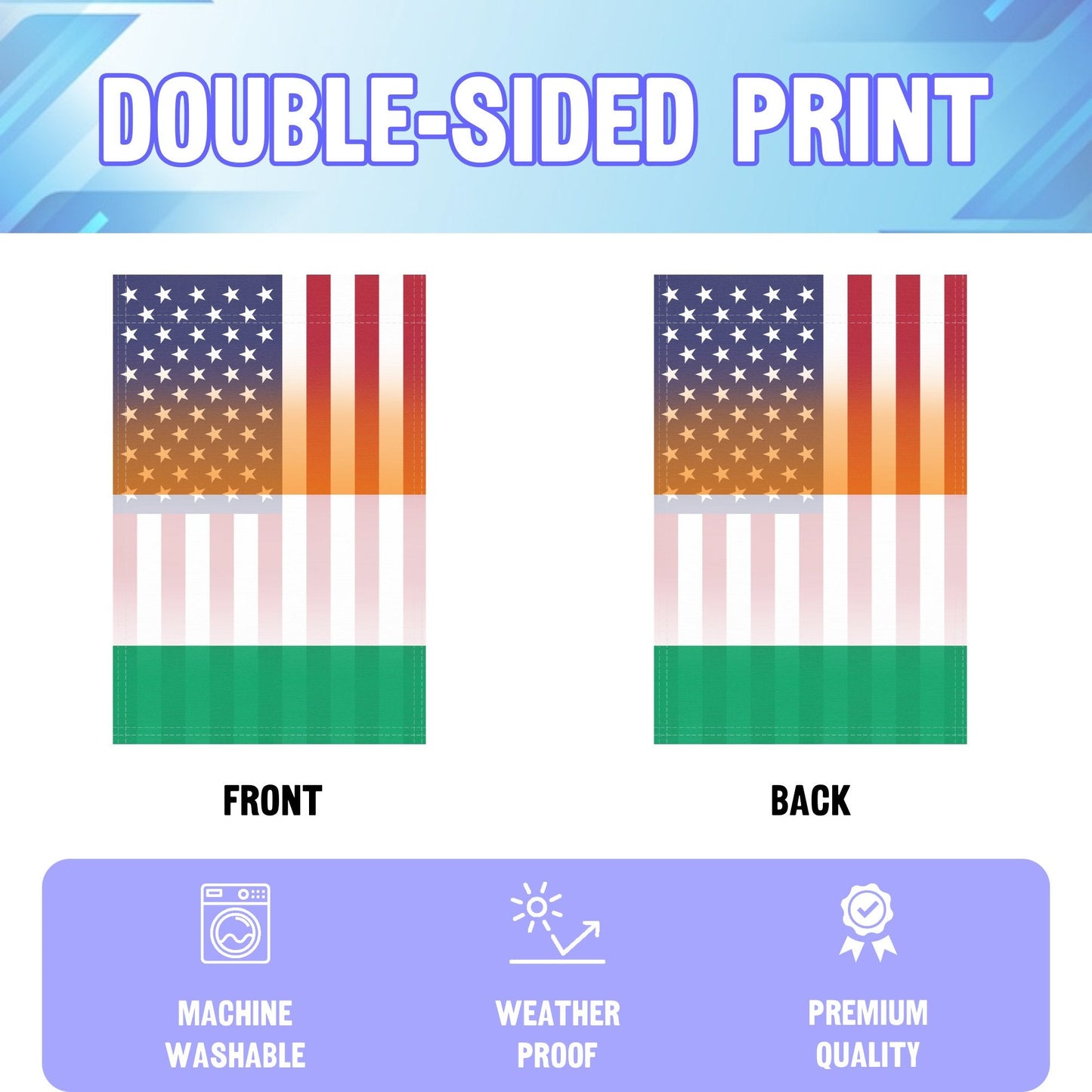Ivorian American Garden Flag