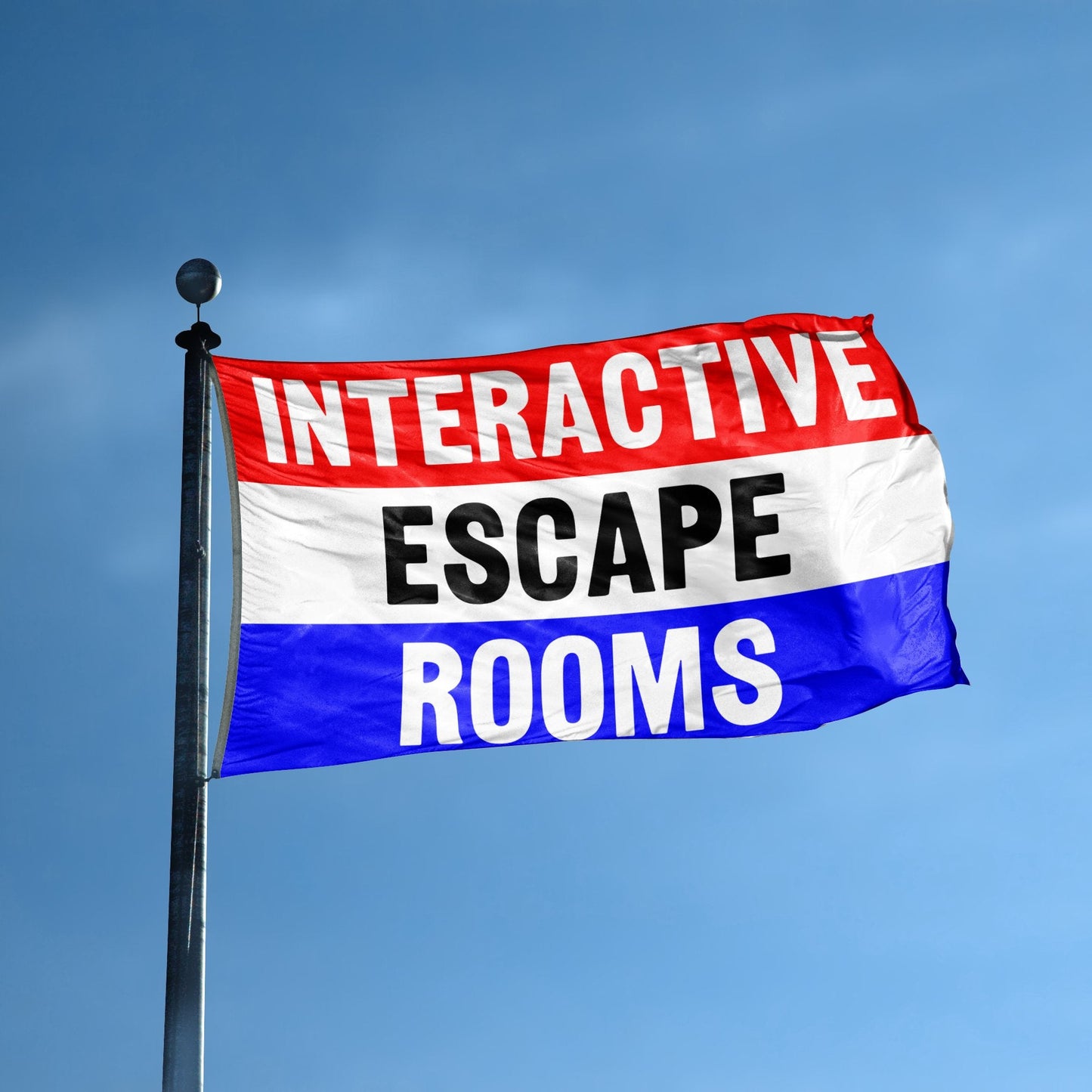 Interactive Escape Rooms Business Flag