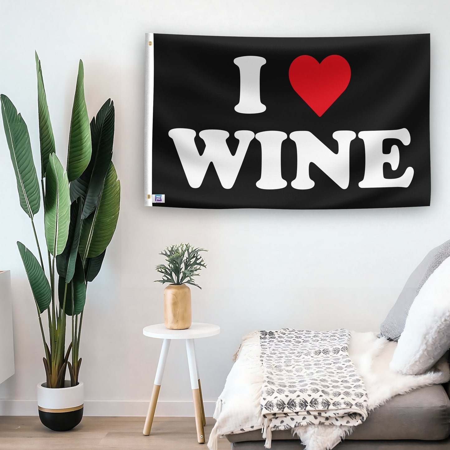 I Love Wine Flag