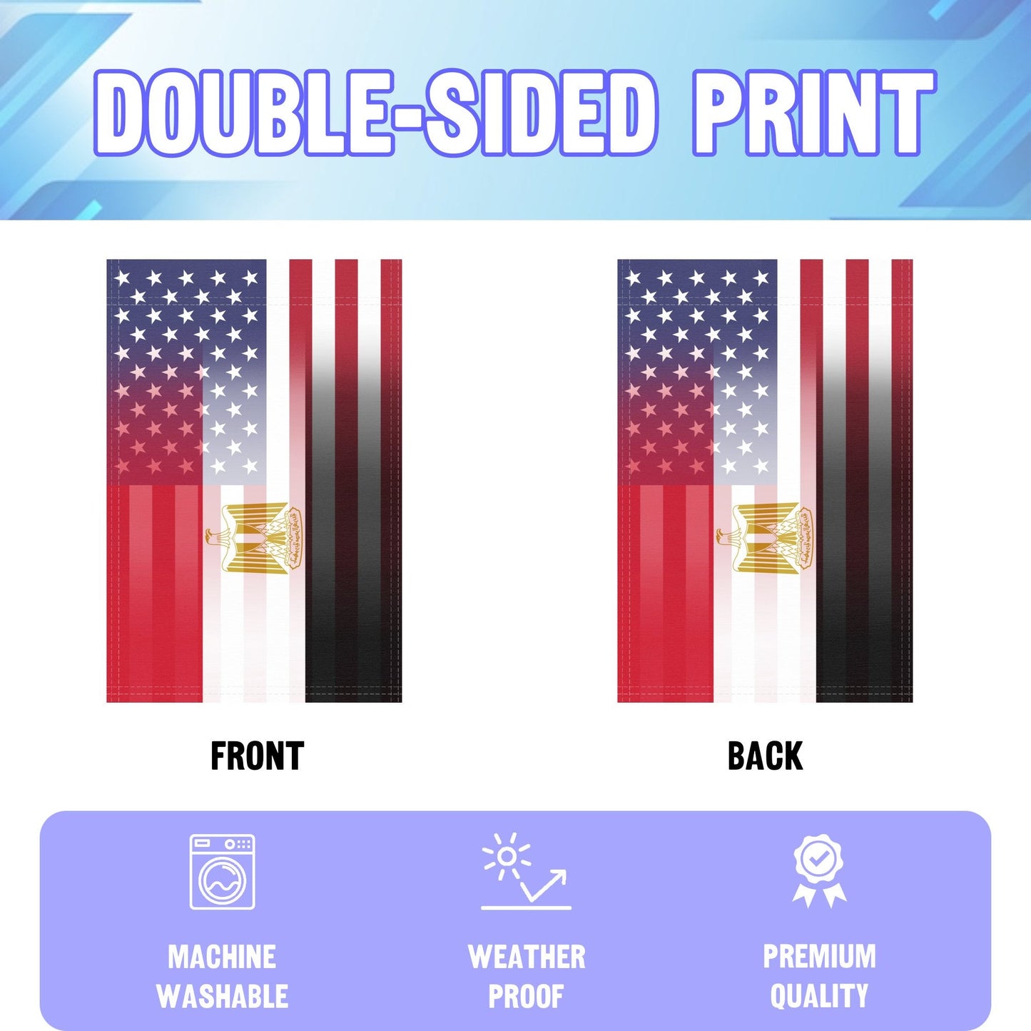 Egyptian American Garden Flag