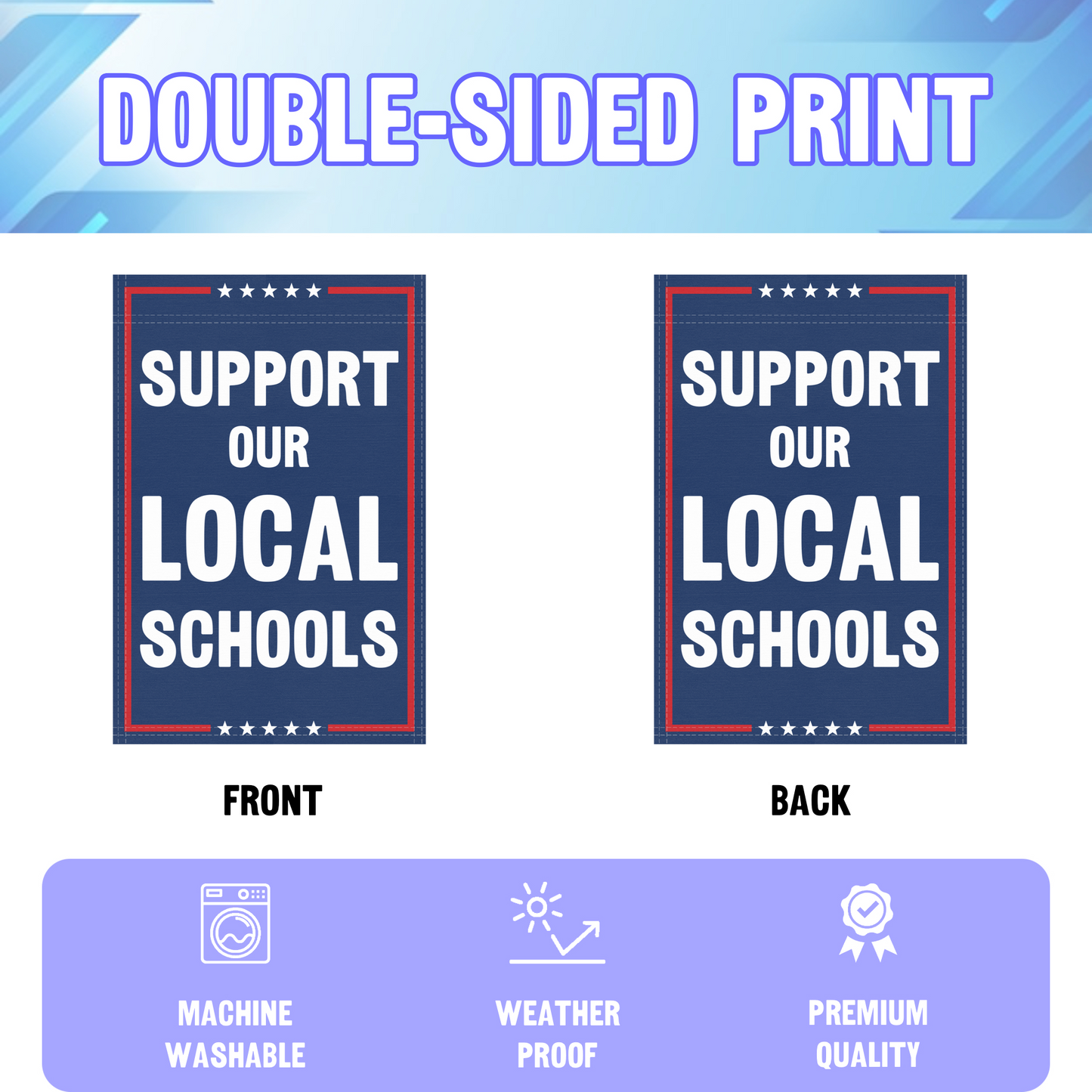Support Our Local Schools Garden Flag