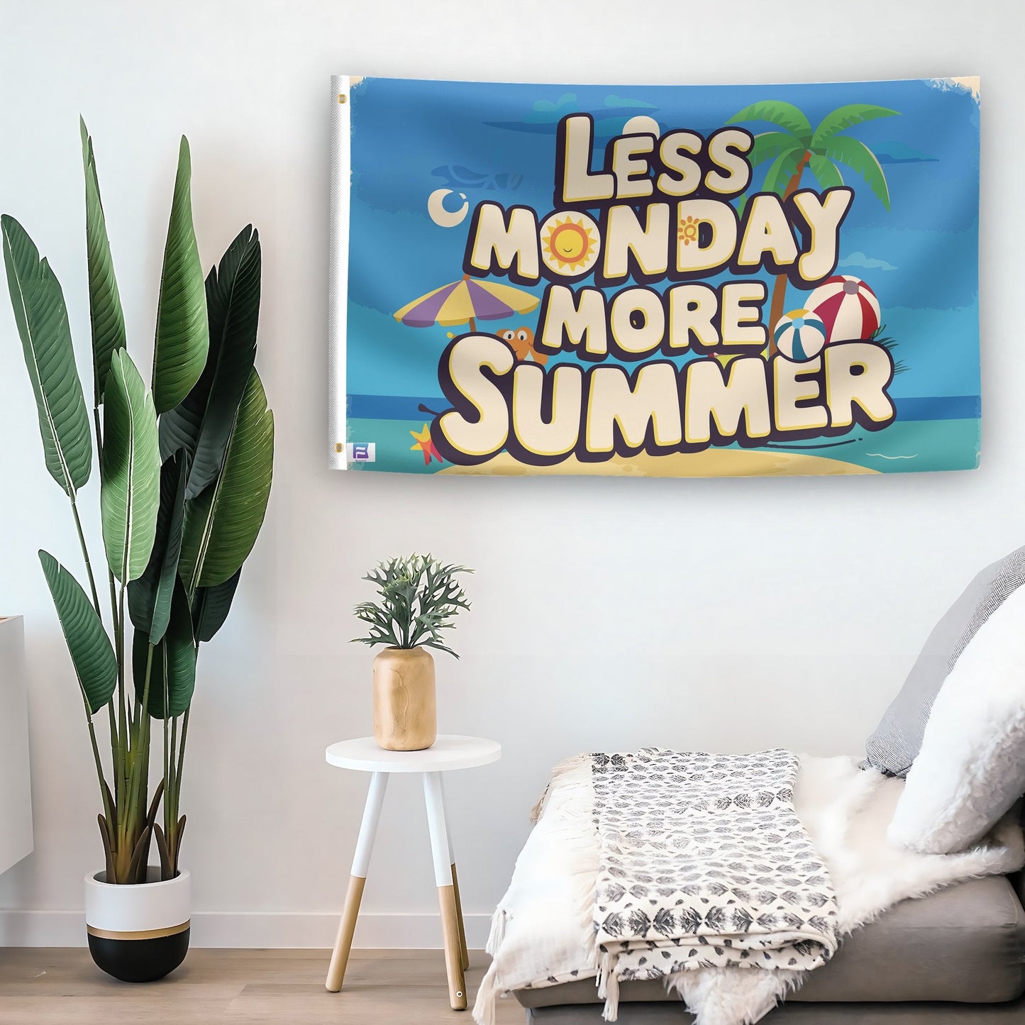 Less Monday More Summer Flag
