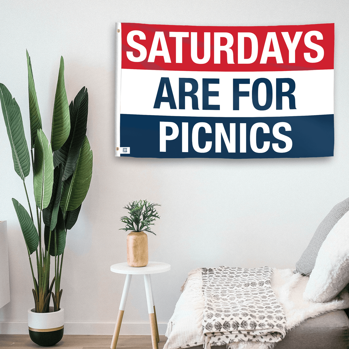 Saturdays Are for Picnics Flag