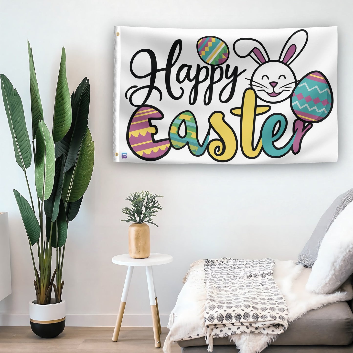 Happy Easter Holiday Flag