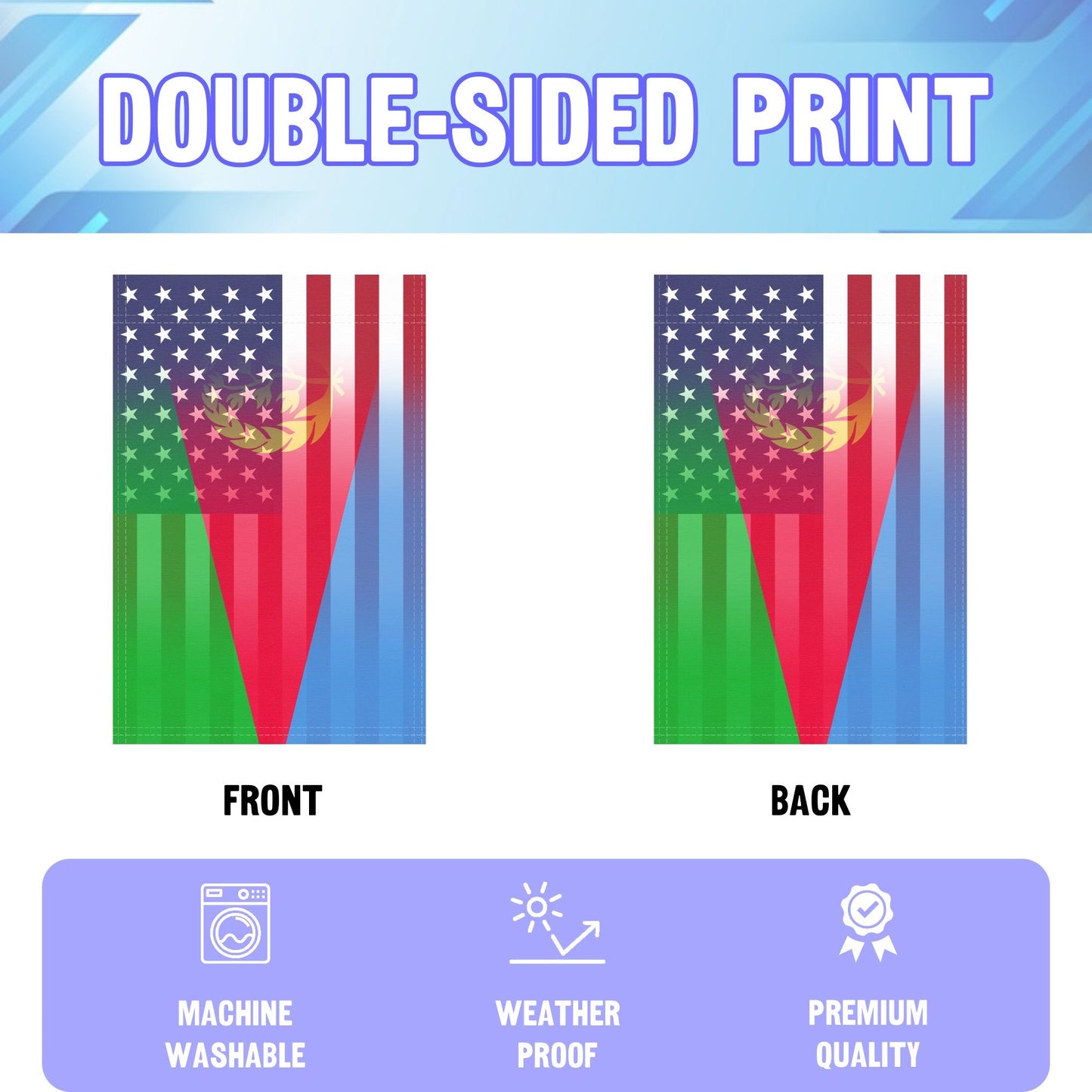 Eritrean American Garden Flag