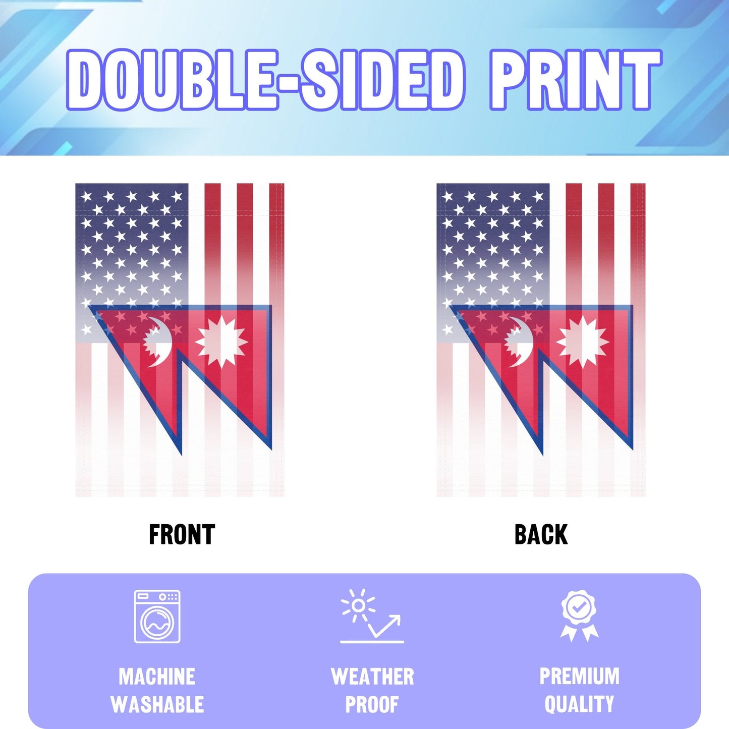 Nepalese American Garden Flag