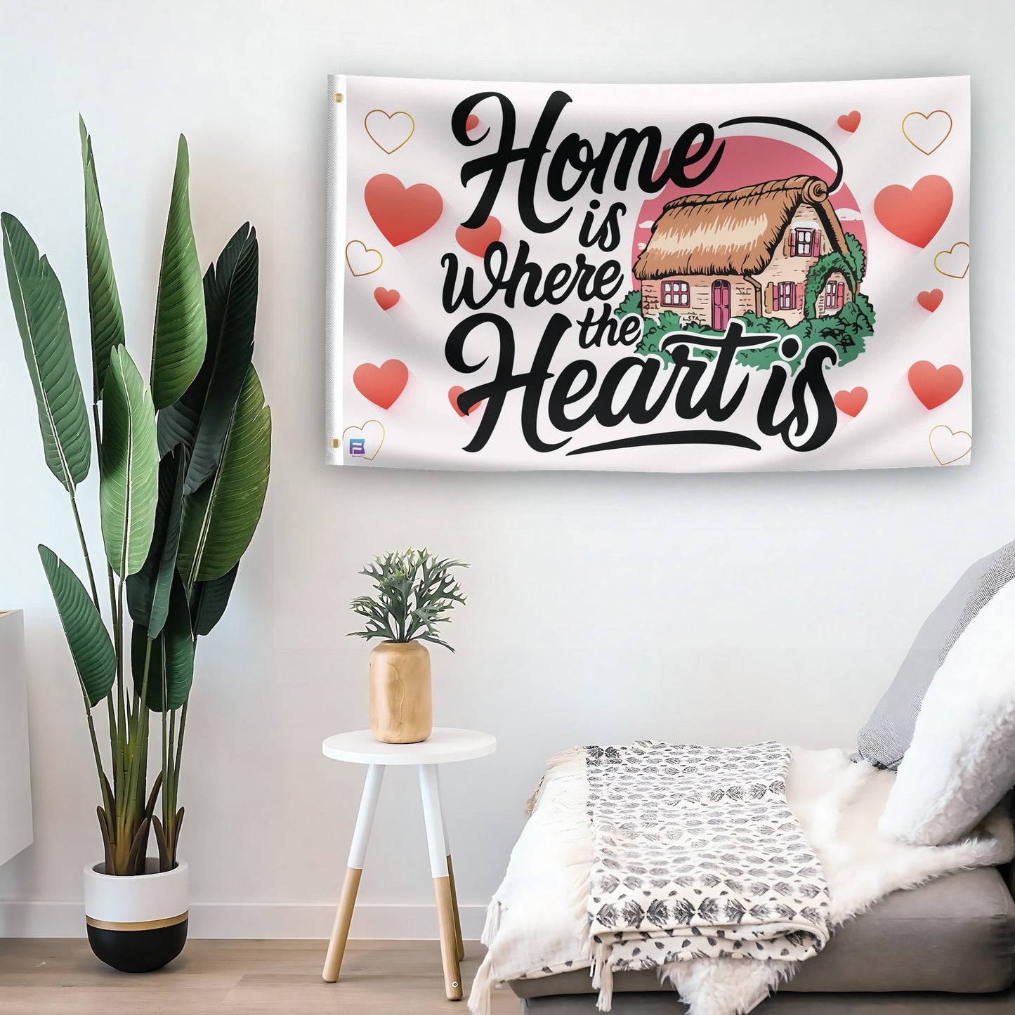 Home Is Where The Heart Is Flag