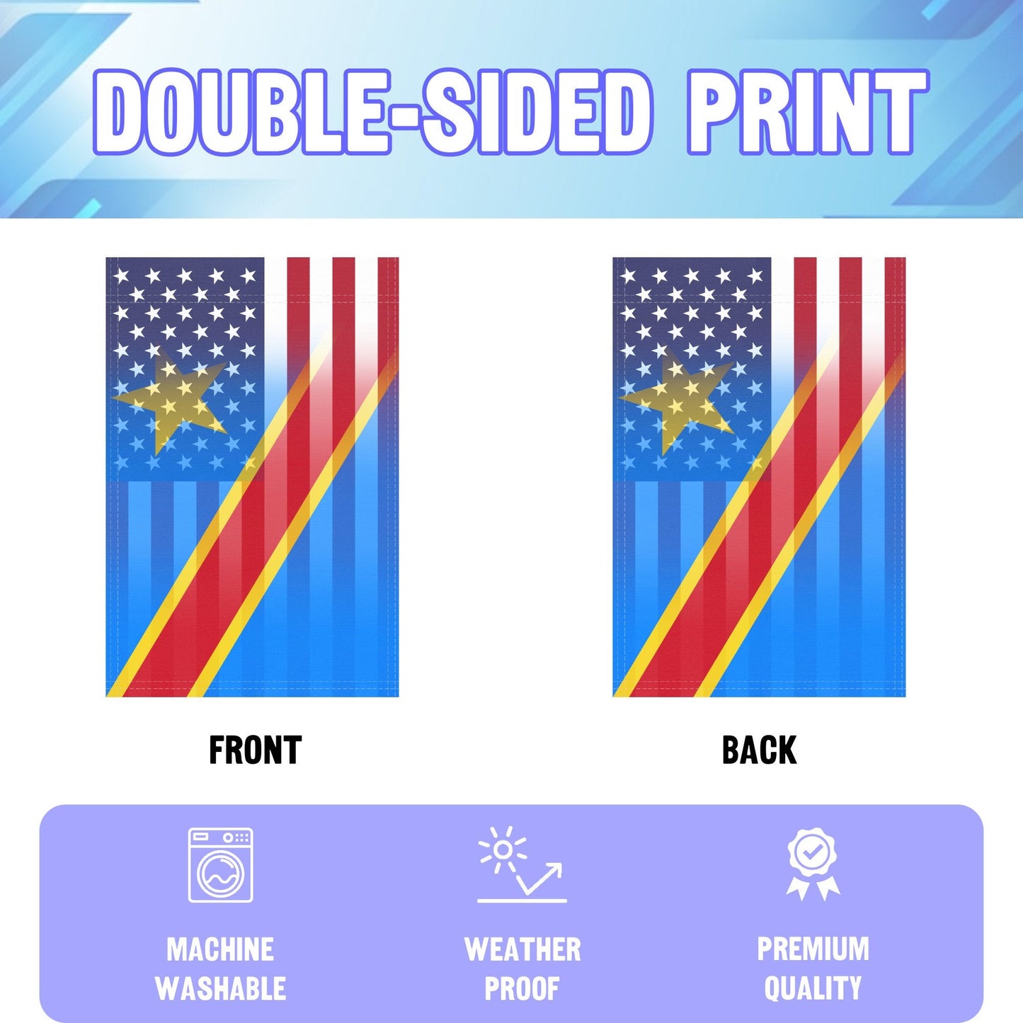Congolese American Garden Flag