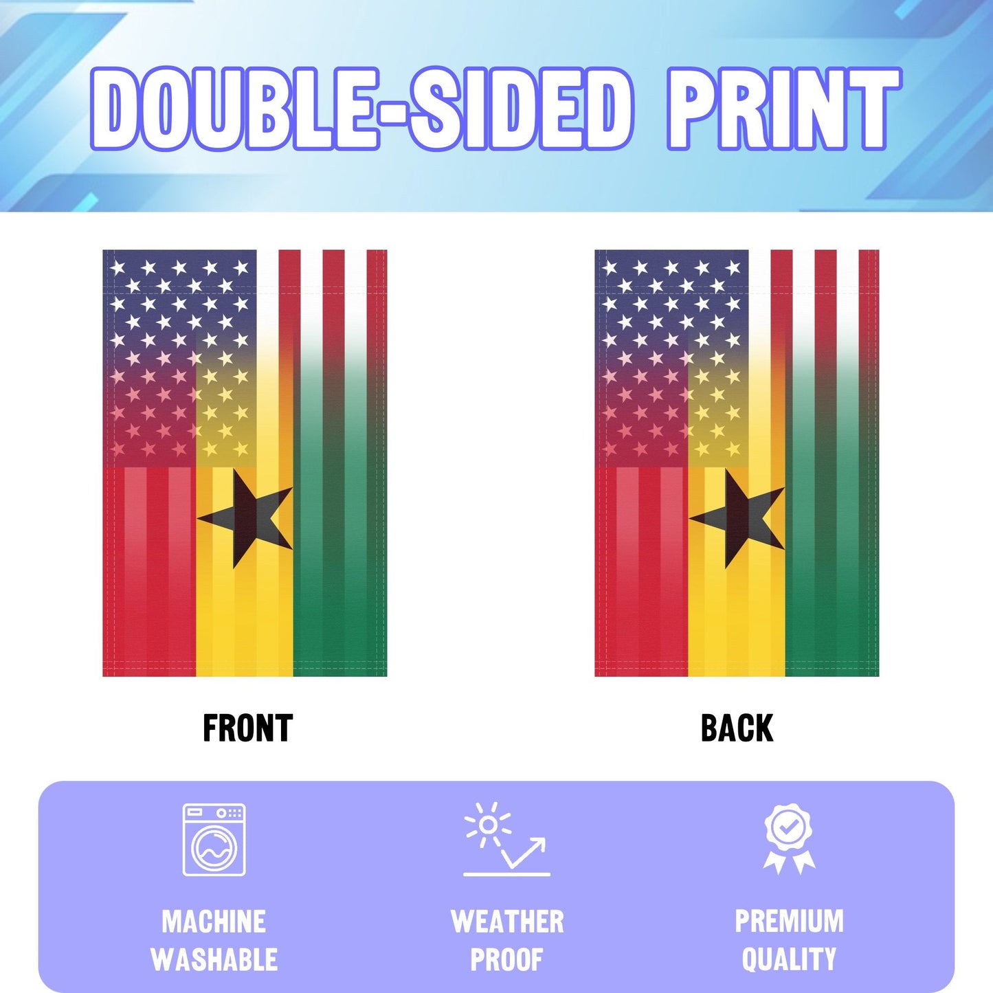 Ghanaian American Garden Flag