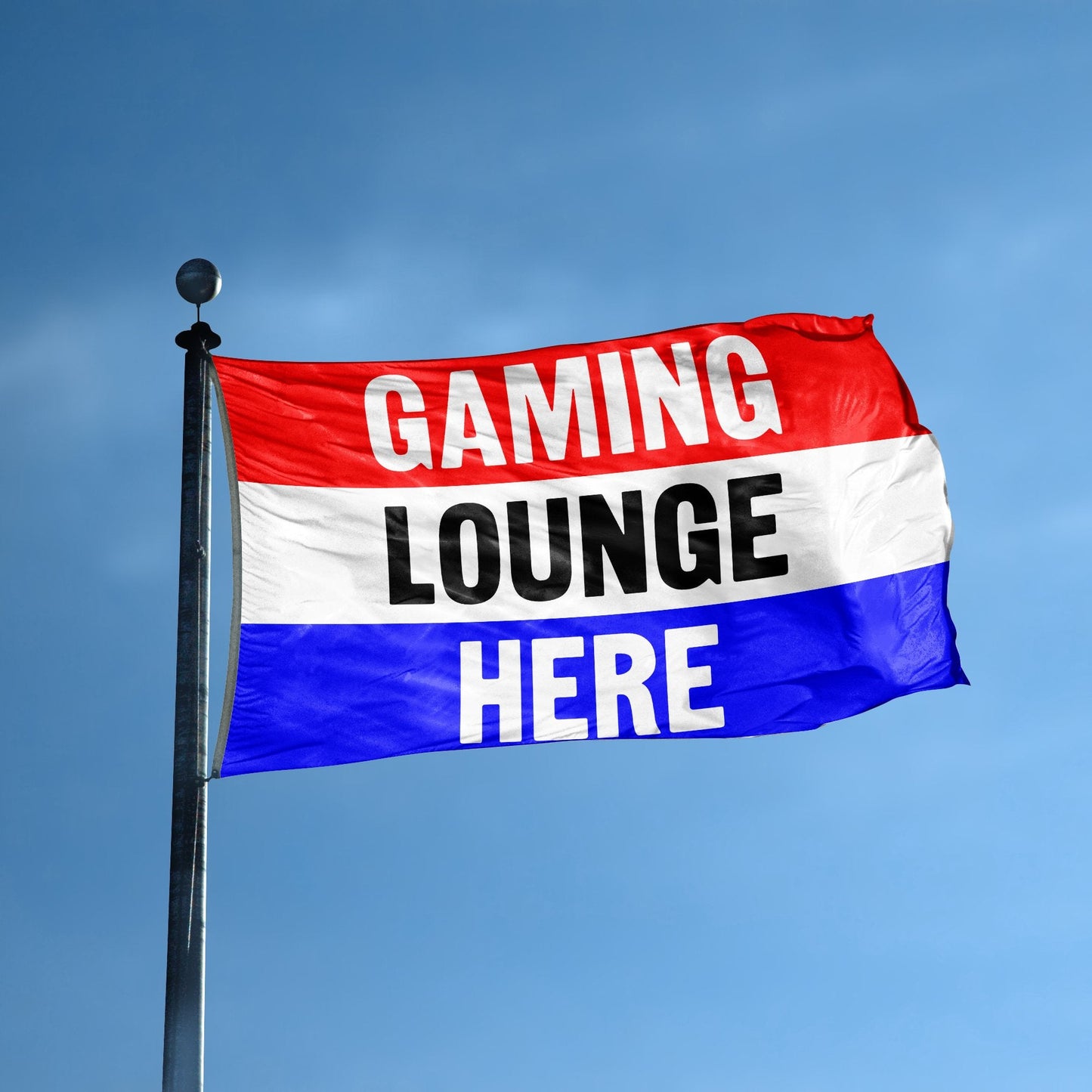 Gaming Lounge Here Business Flag