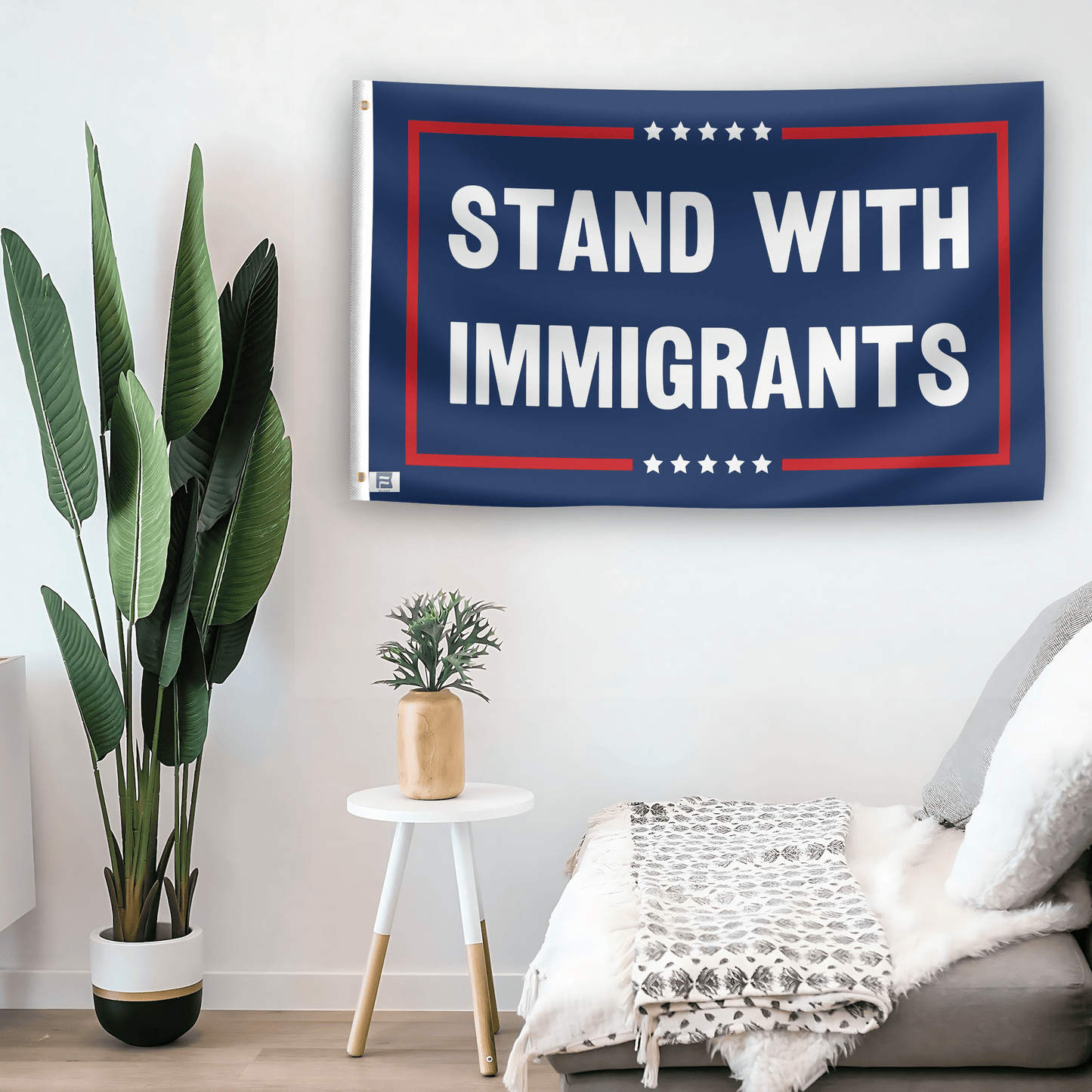 Stand With Immigrants Political Flag