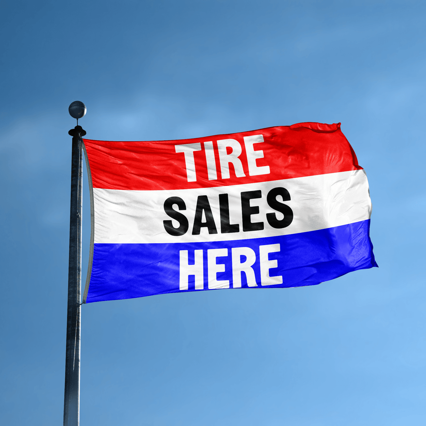 Tire Sales Here Business Flag