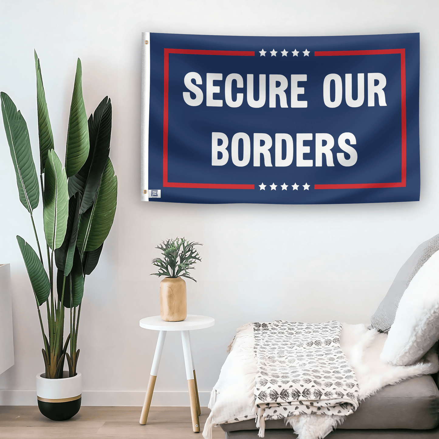 Secure Our Borders Political Flag