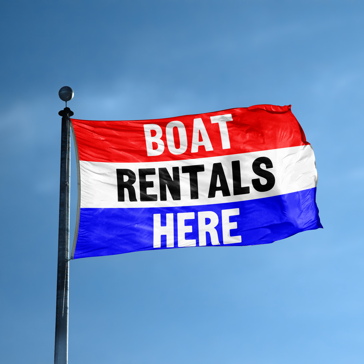 Boat Rentals Here Business Flag