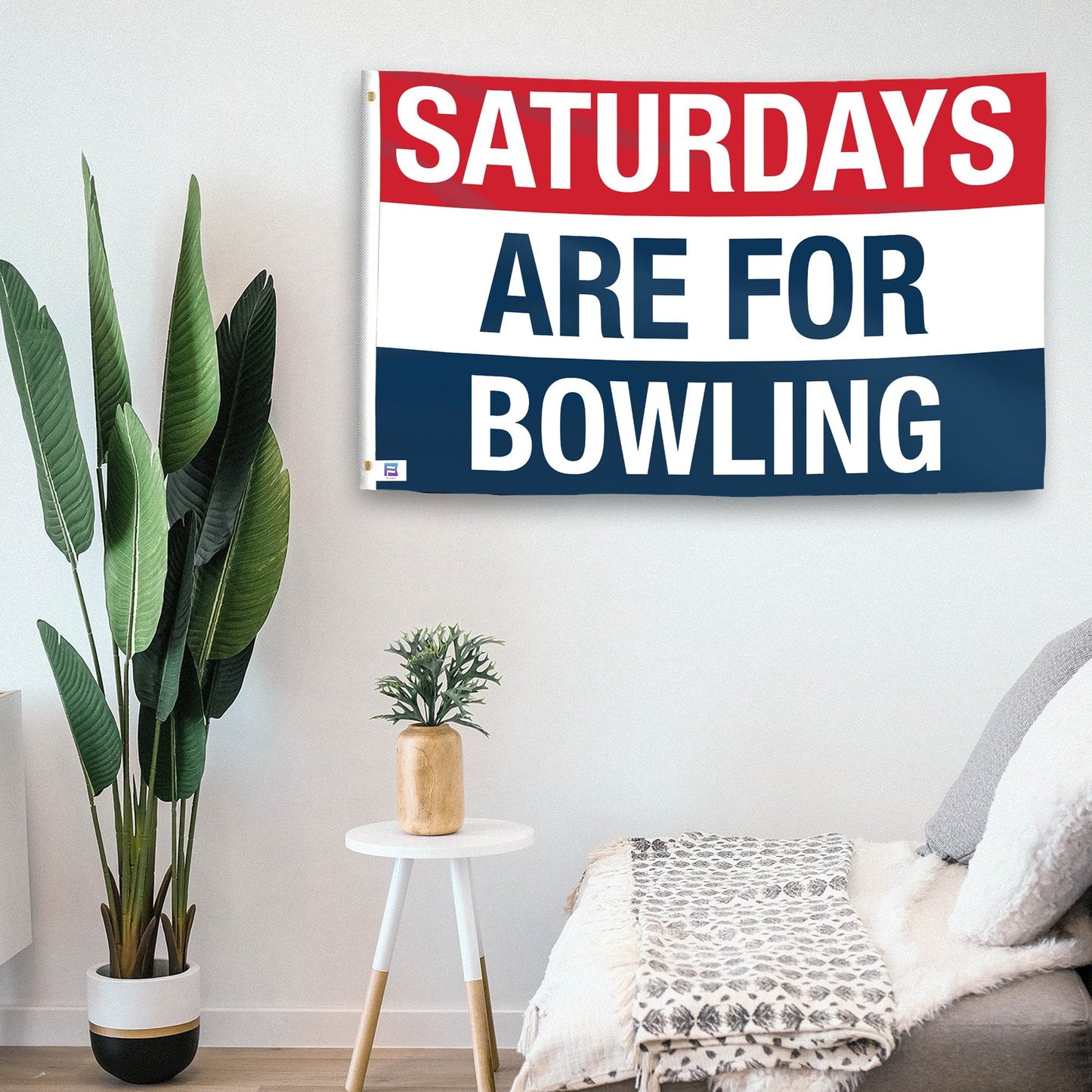 Saturdays Are for Bowling Flag