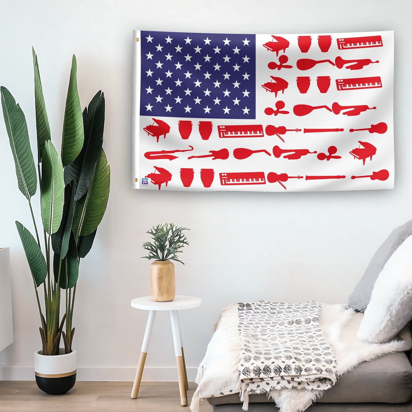 Musical Instruments Stripes American Flag