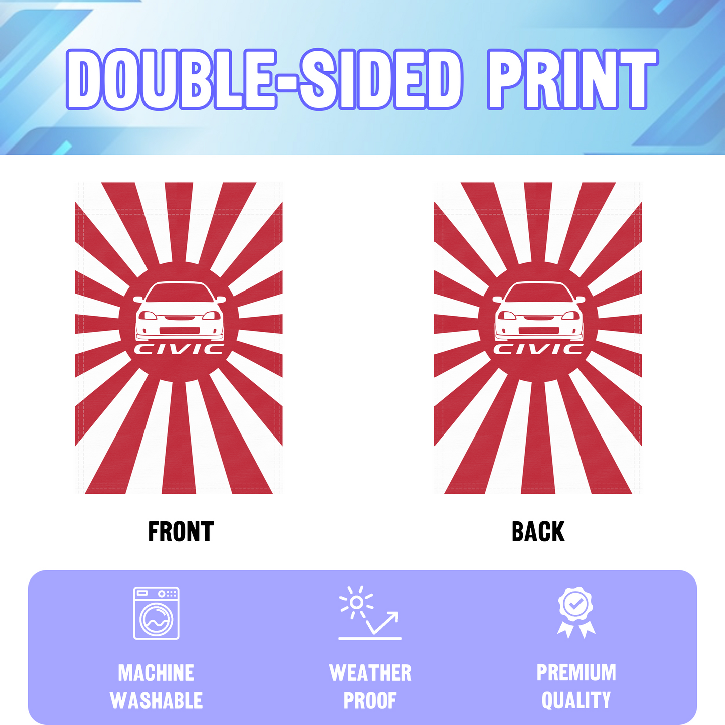 Japanese Rising Sun Civic Garden Flag