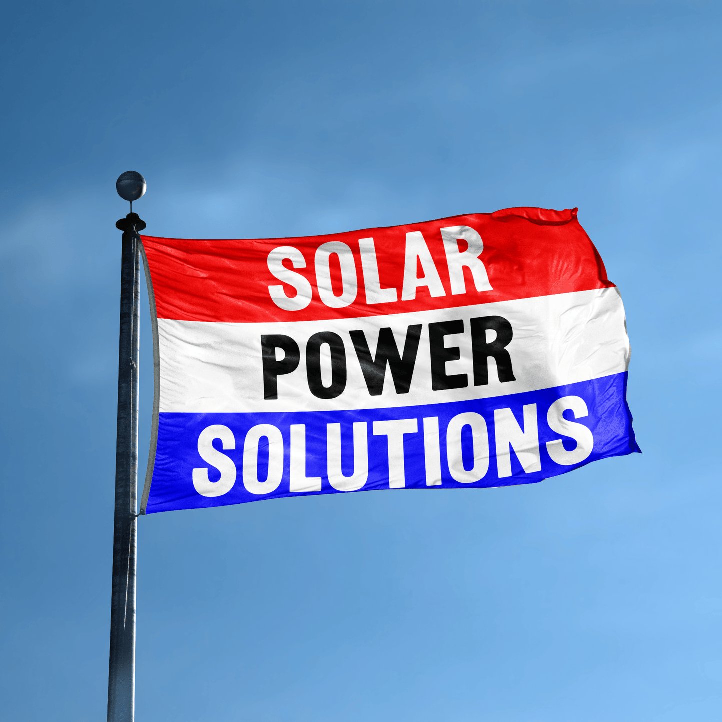 Solar Power Solutions Business Flag