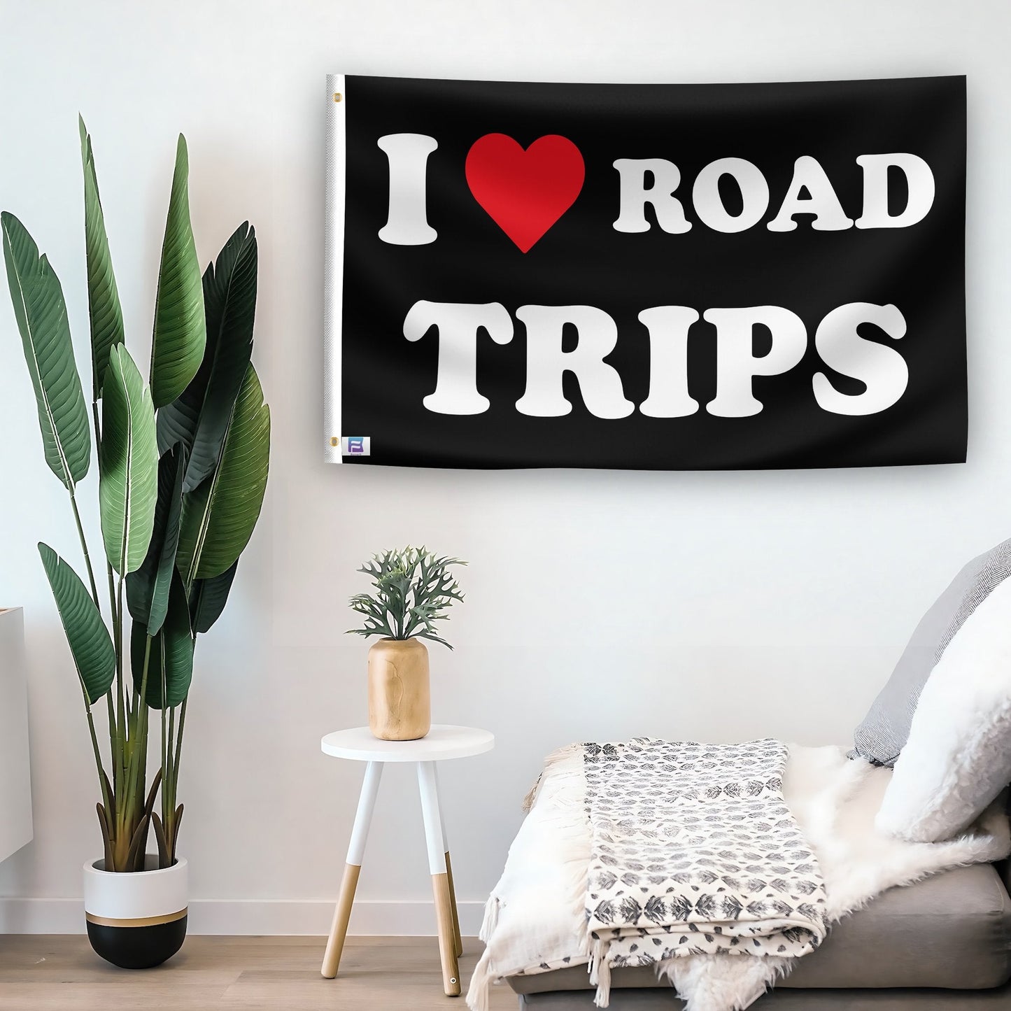 I Love Road Trips Flag