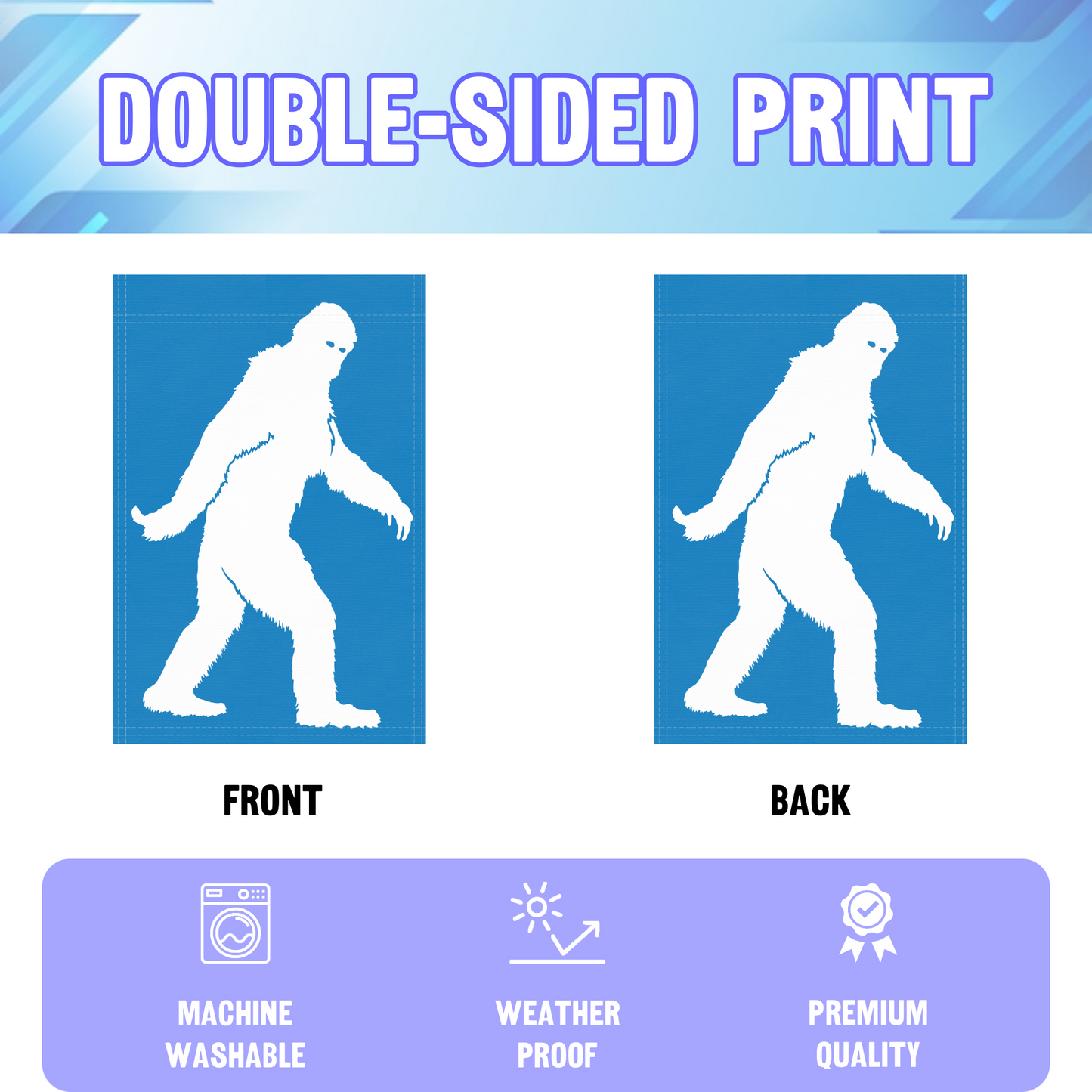 Bigfoot (Yeti) Garden Flag