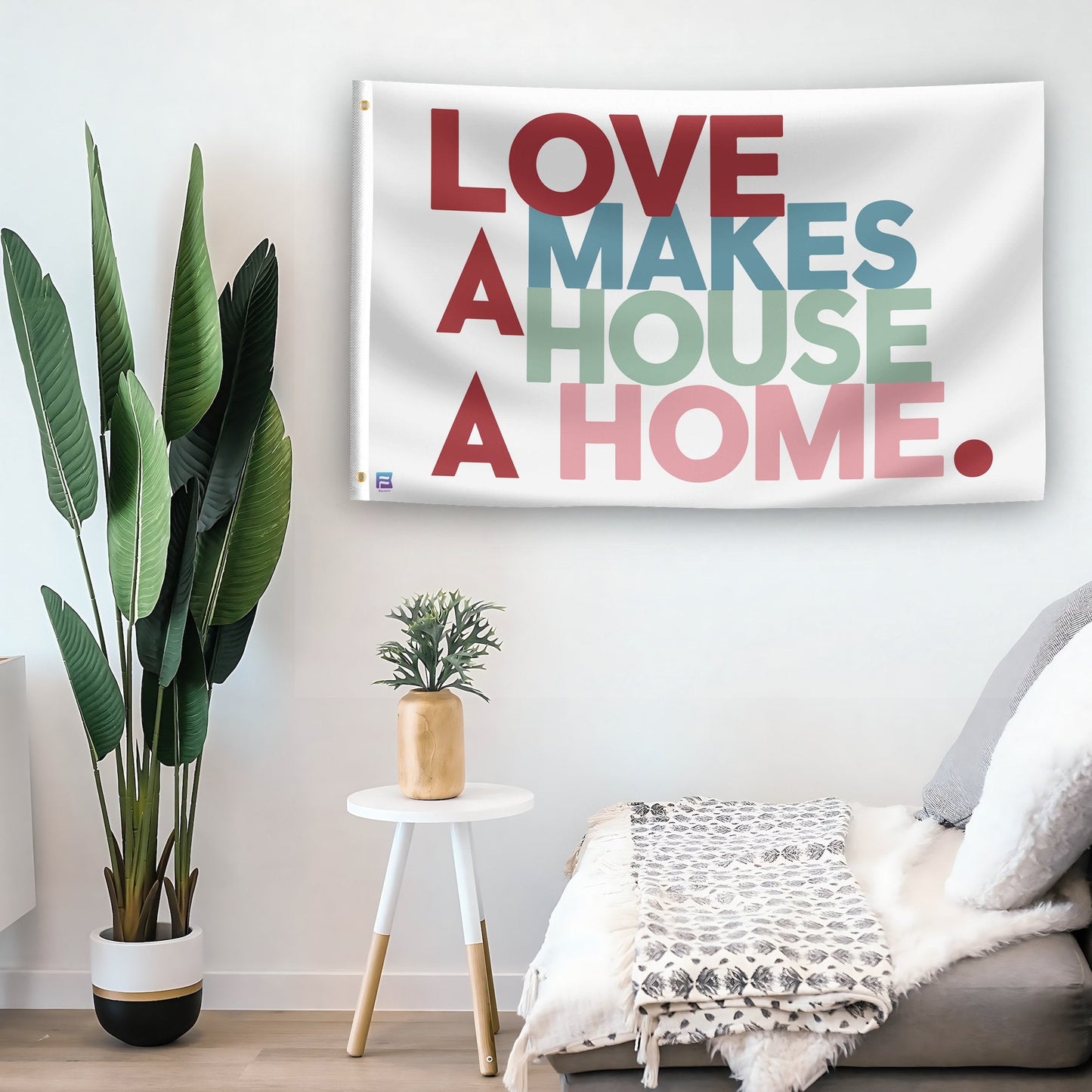 Love Makes A House A Home Flag