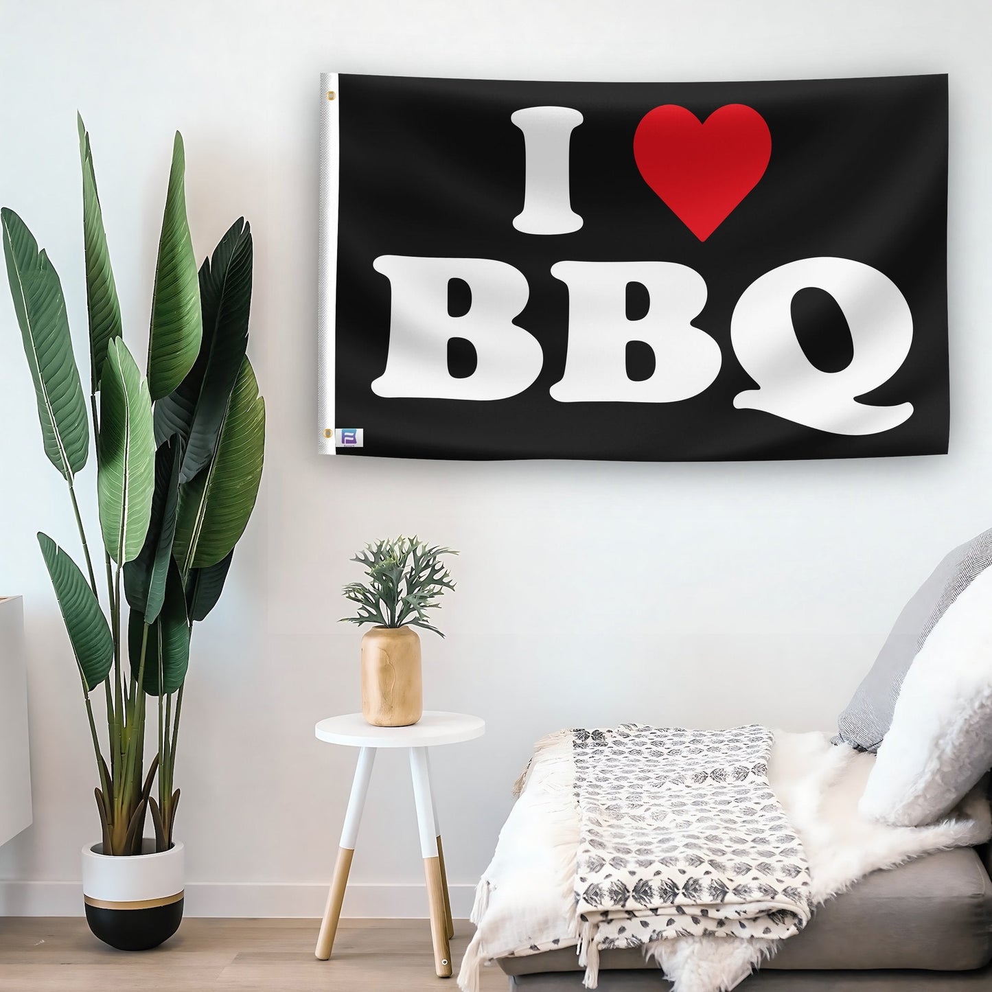 I Love BBQ Flag