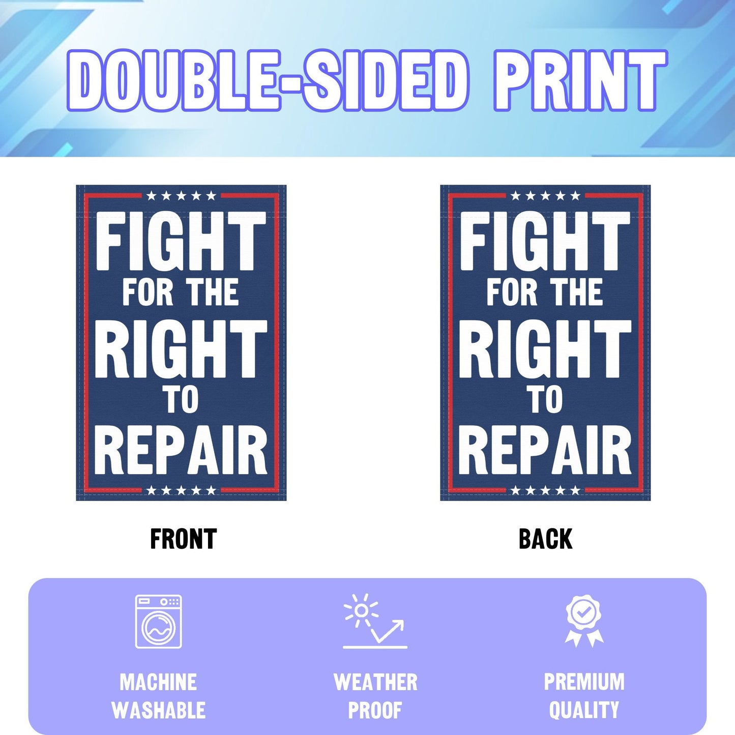 Fight For The Right To Repair Garden Flag