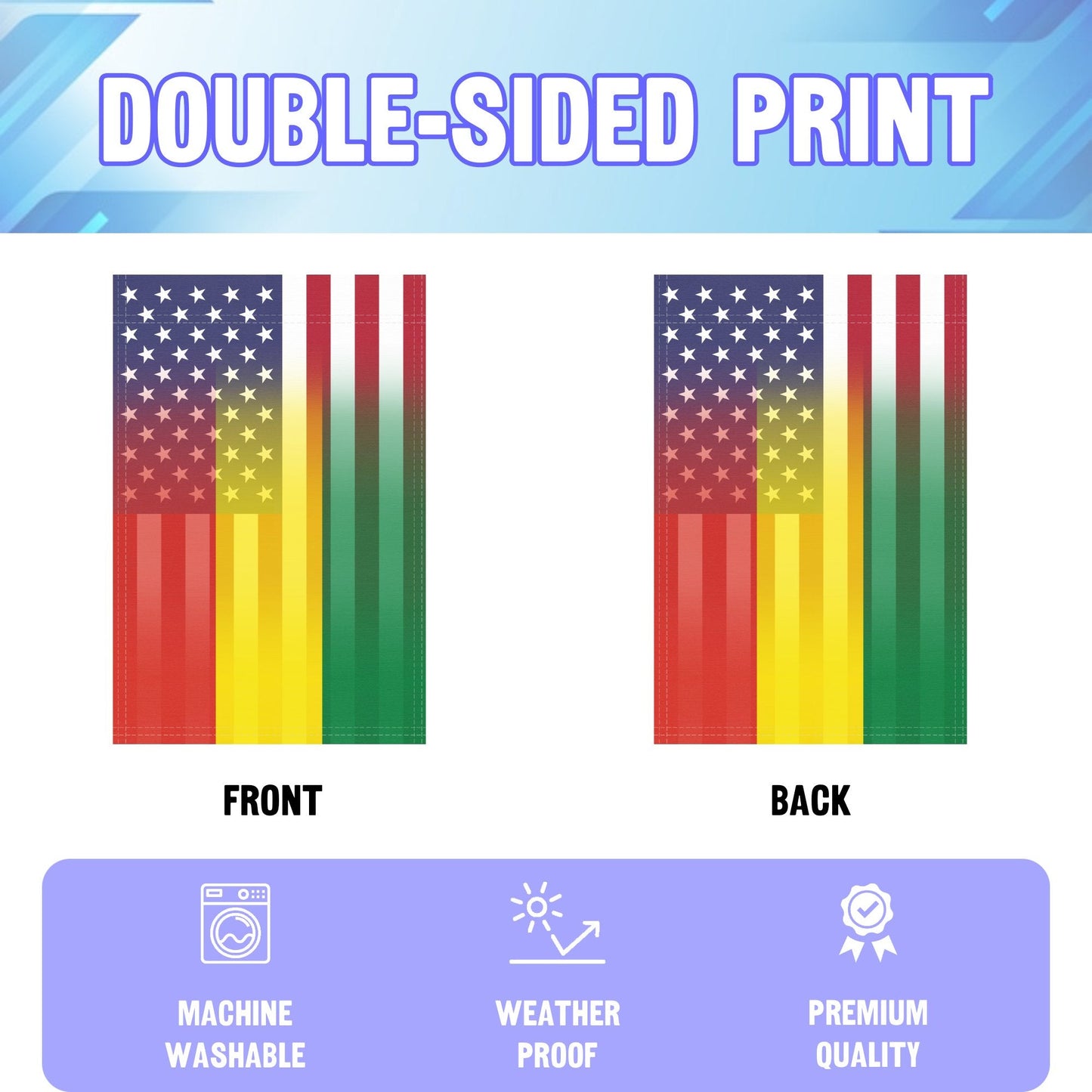 Bolivian American Garden Flag