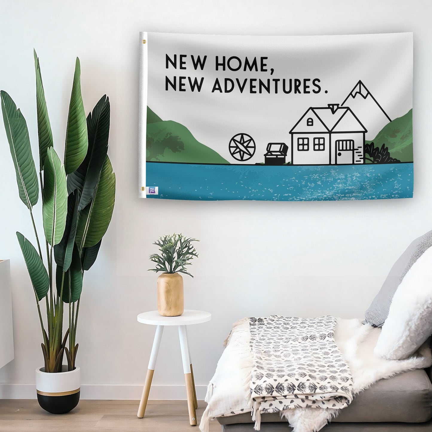 New Home New Adventures House Flag
