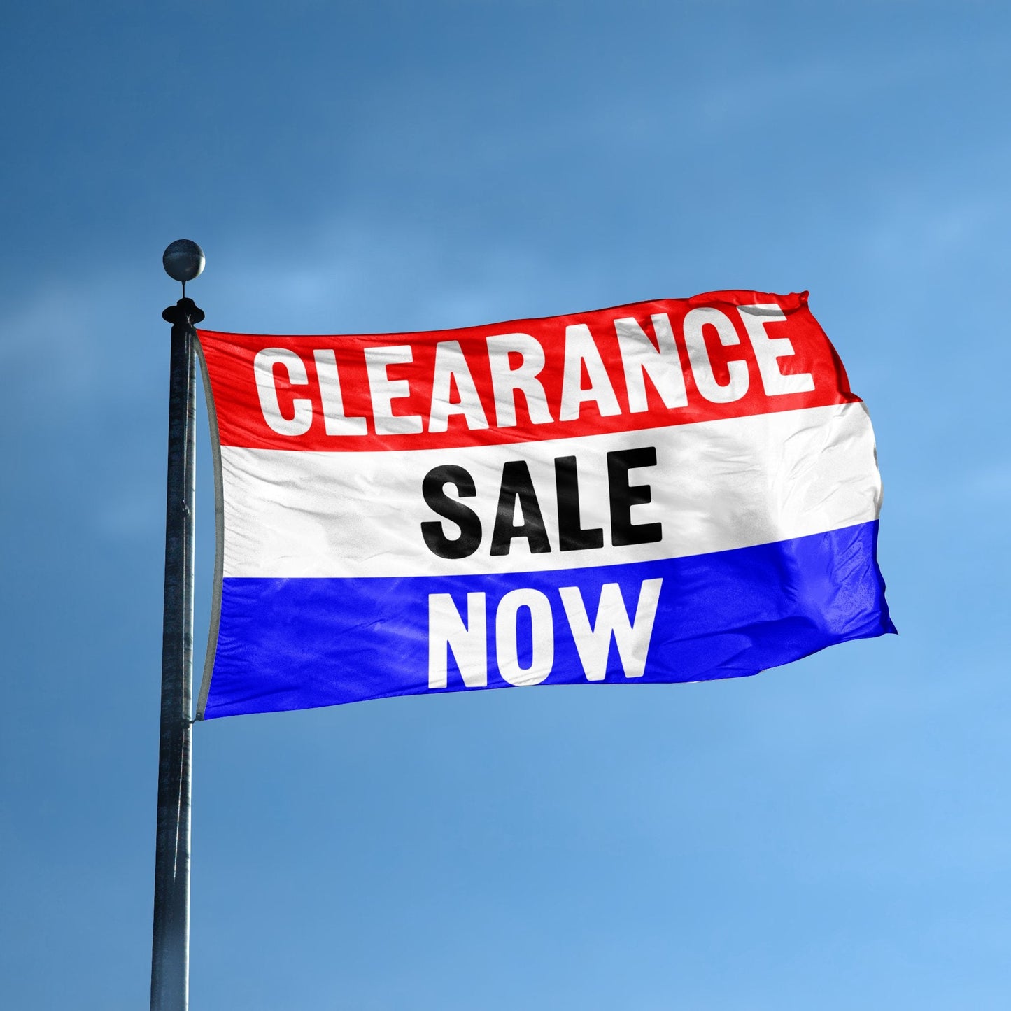 Clearance Sale Now Business Flag