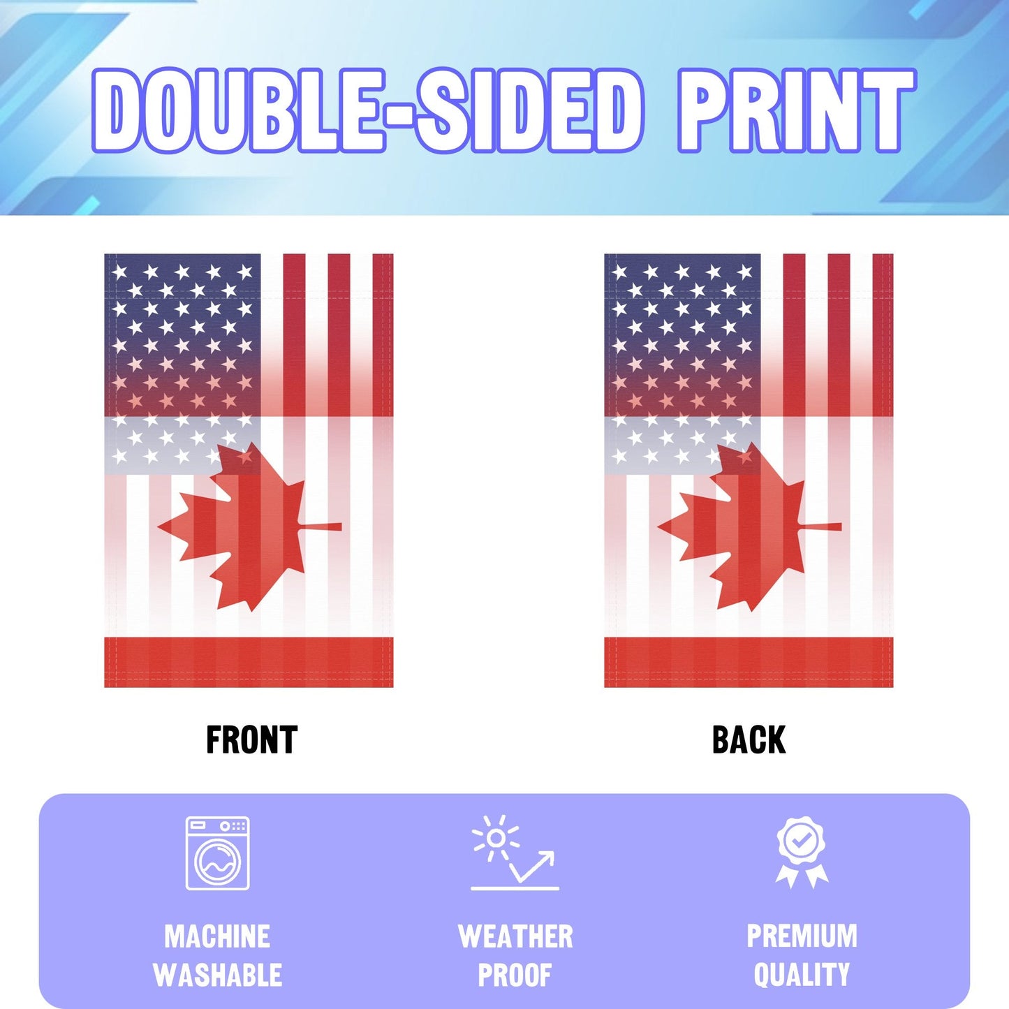 Canadian American Garden Flag