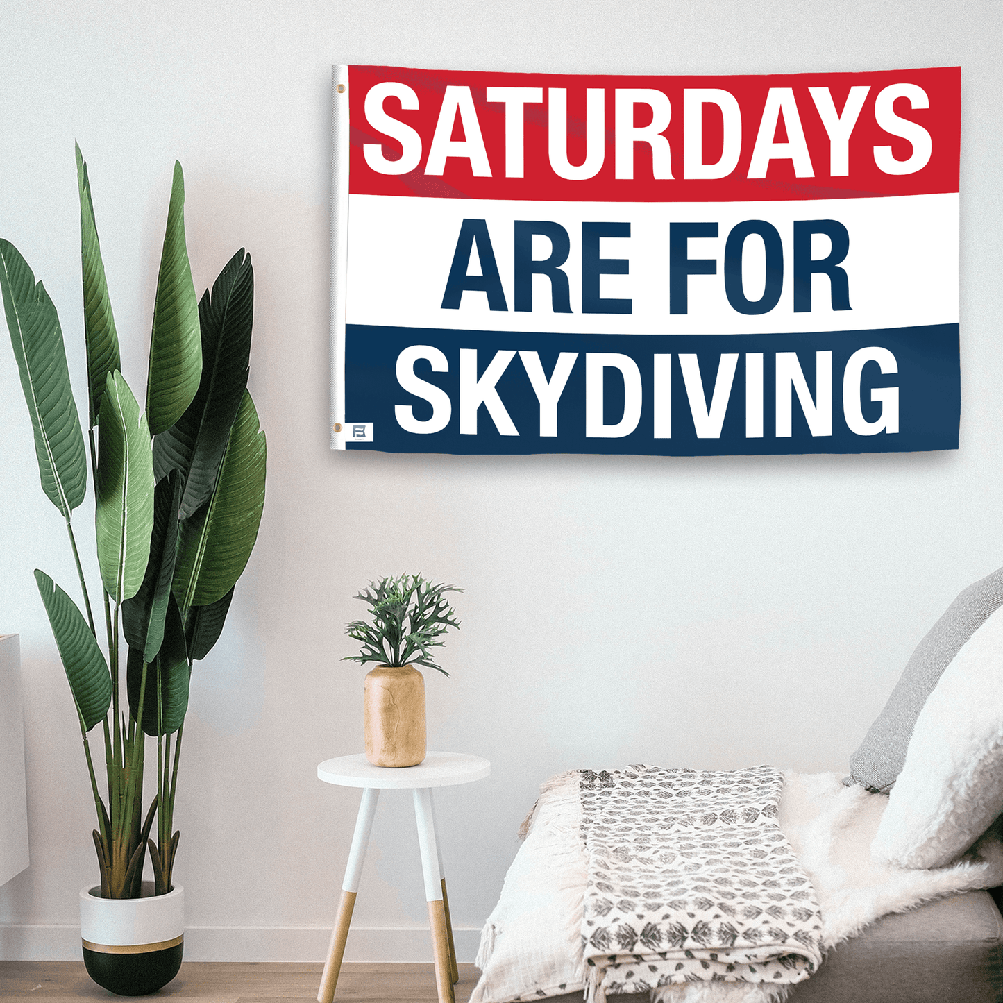 Saturdays Are for Skydiving Flag