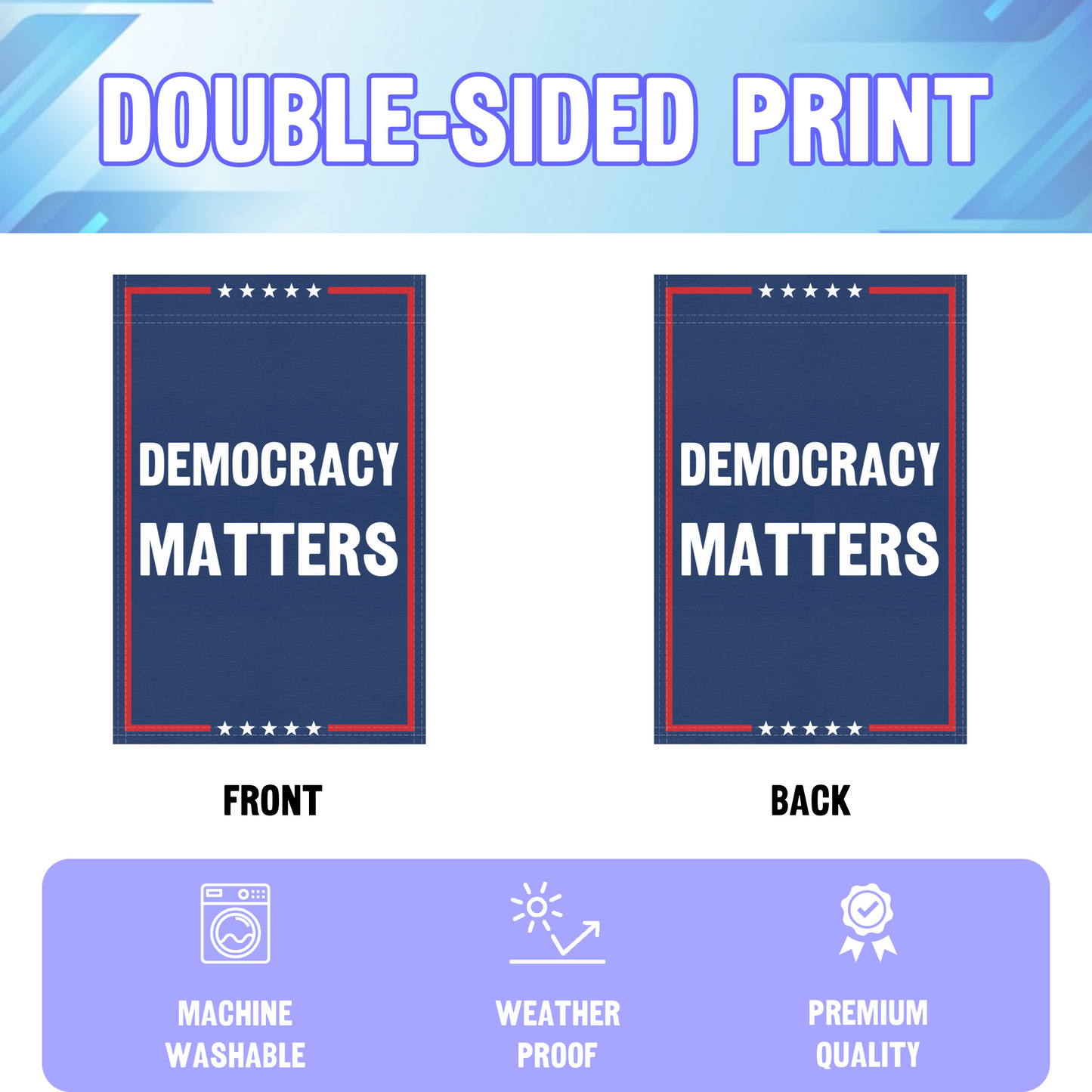 Democracy Matters Garden Flag